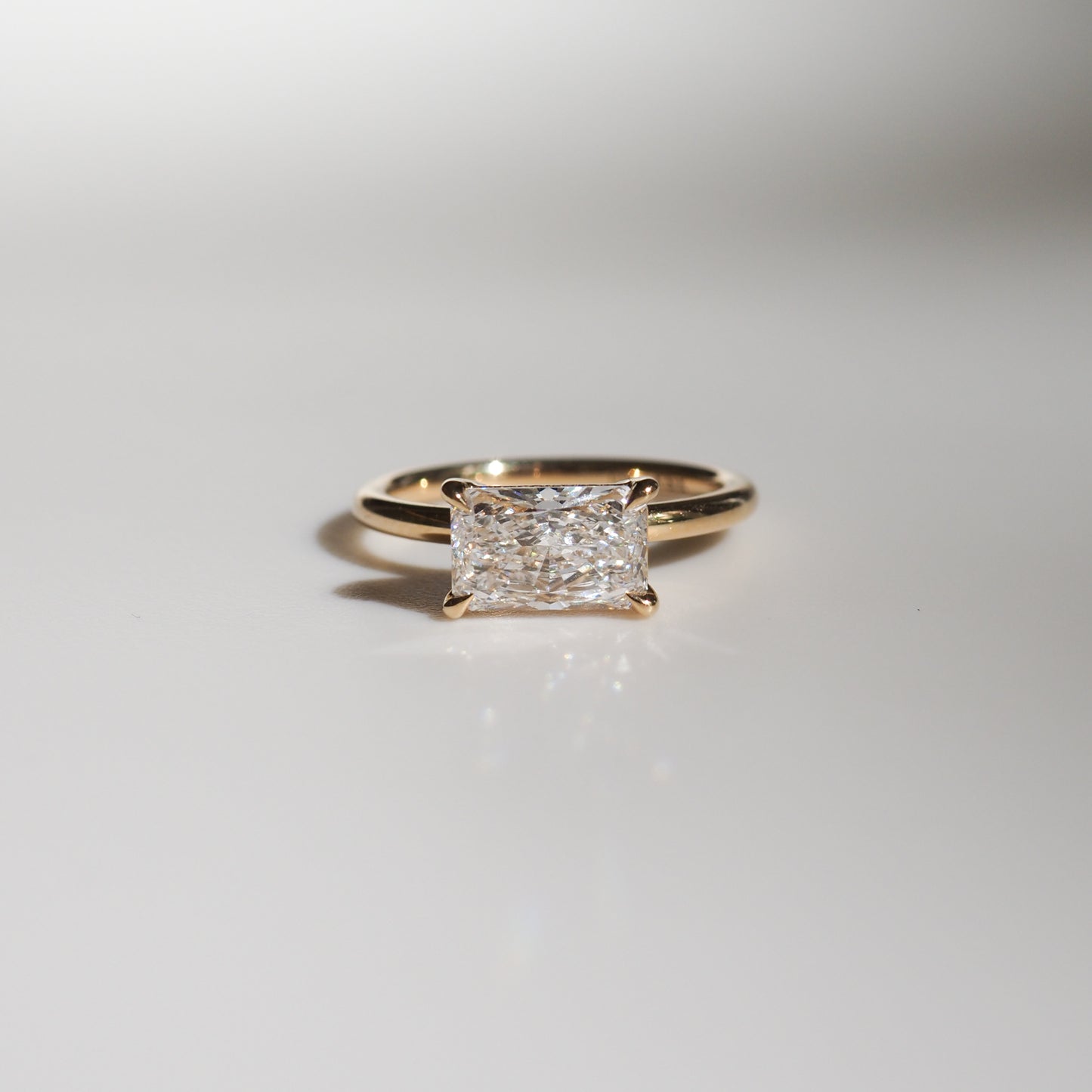 1.5 CT Radiant G/VS1 CVD Diamond Solitaire Engagement Ring