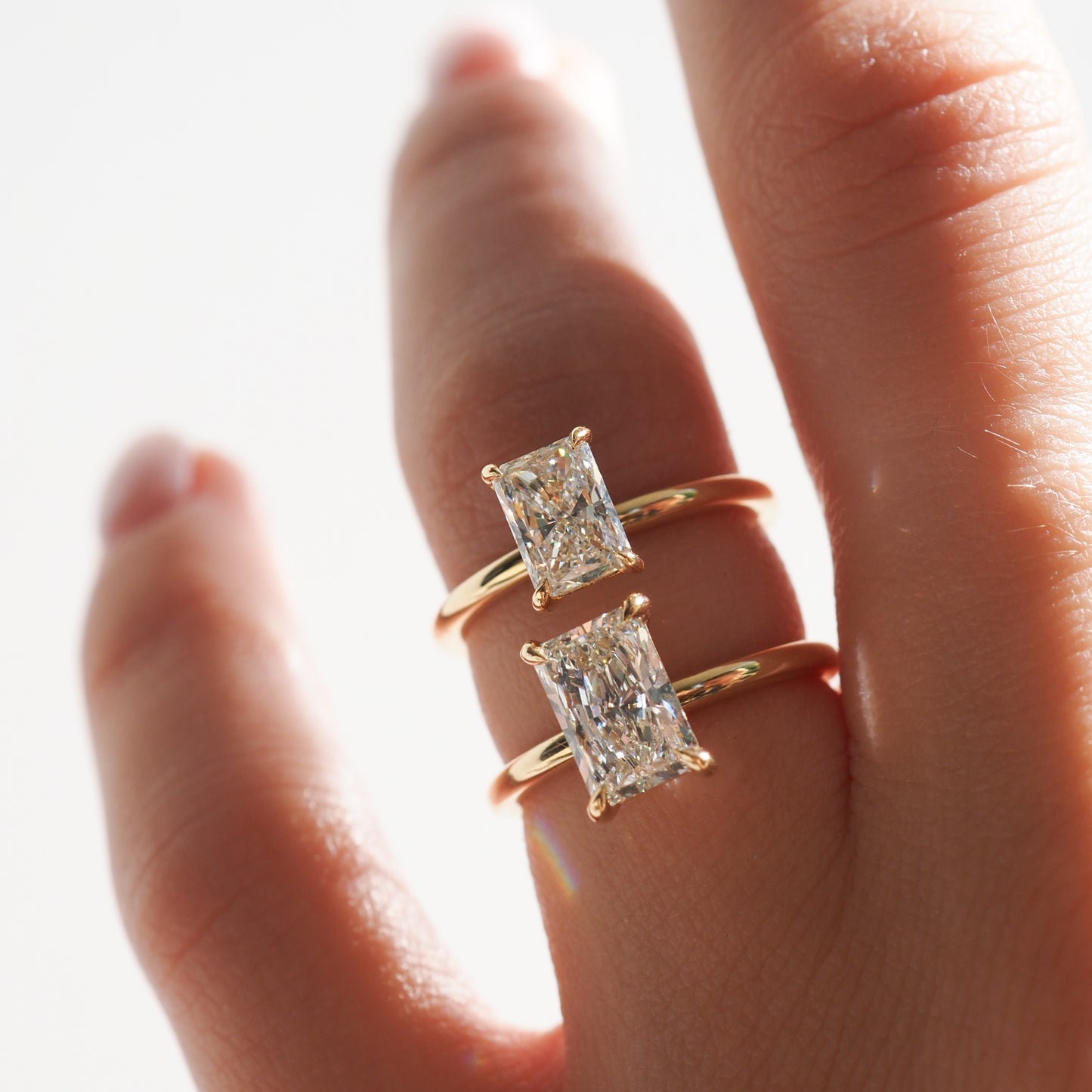 1.5 CT Radiant E/VS1 CVD Diamond Solitaire Engagement Ring