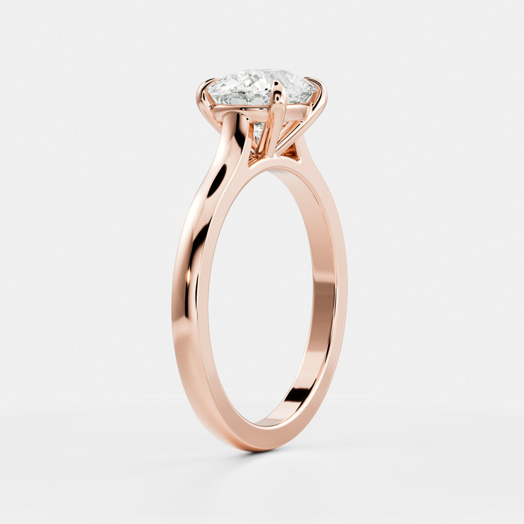 1.20 Carats East-West Elongated Cushion Shape Solitaire Moissanite Engagement Ring