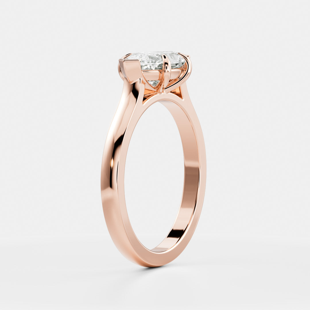 1.0 Carats East-West Marquise Shape Moissanite Solitaire Engagement Ring