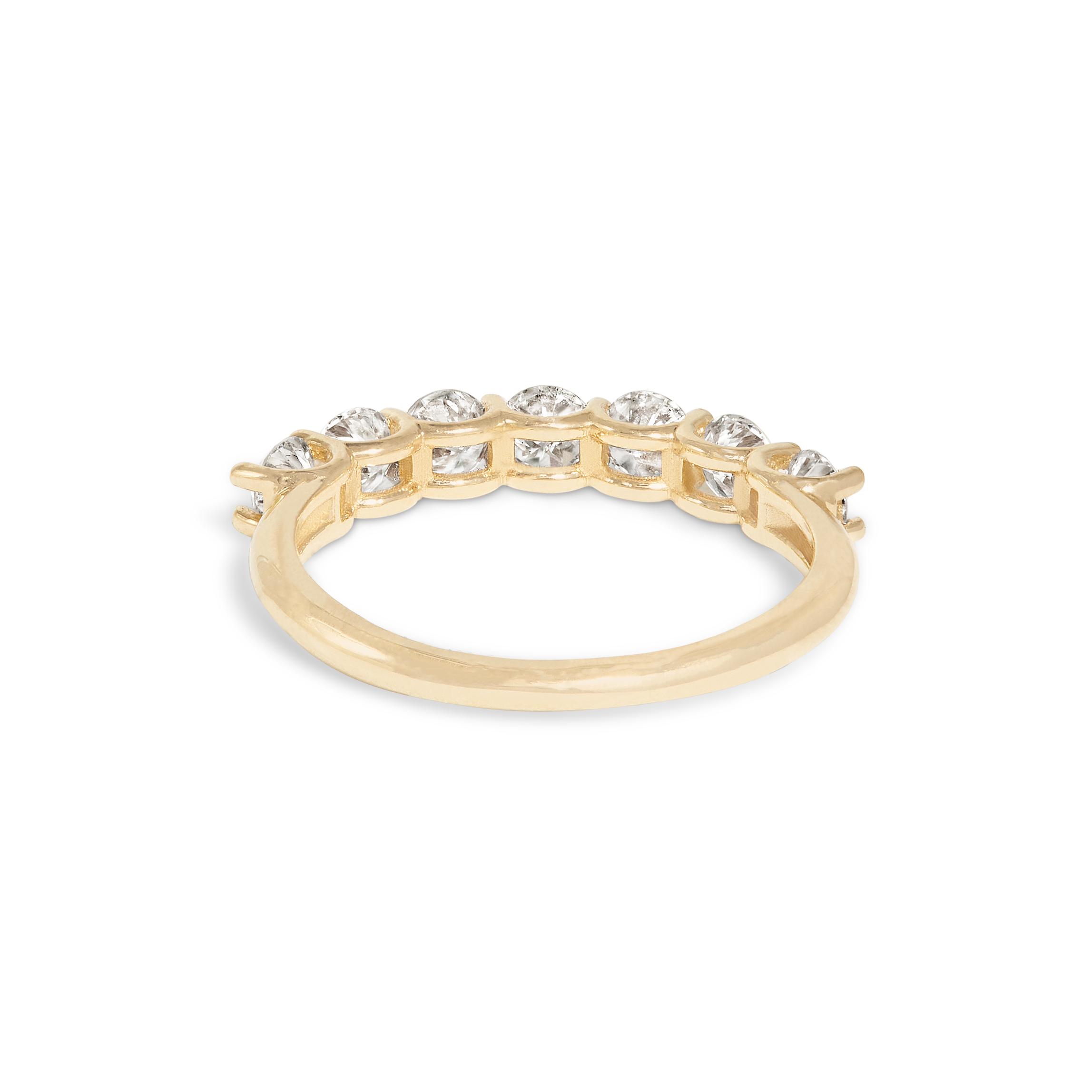 1.0 Carats Lab Grown Diamond Round Shape Seven Stone Eternity Wedding Band
