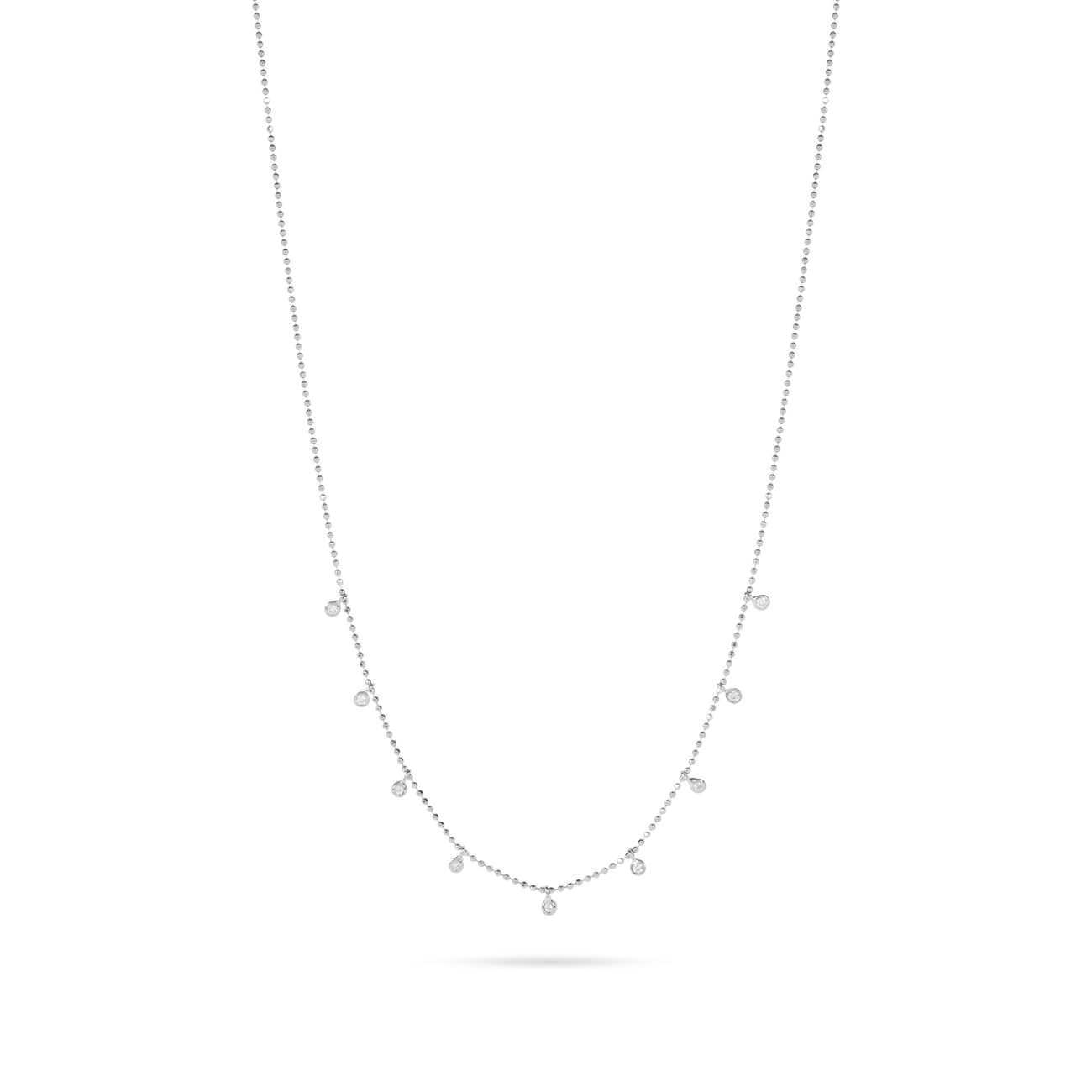 0.20 Carats Round Shape Moissanite Dangling Necklace