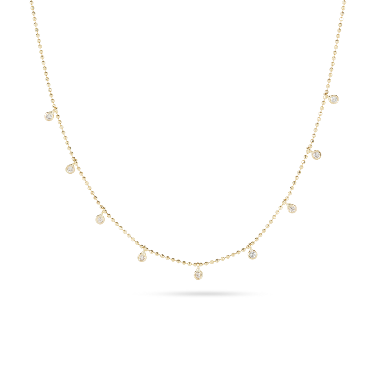 0.20 Carats Round Shape Moissanite Dangling Necklace