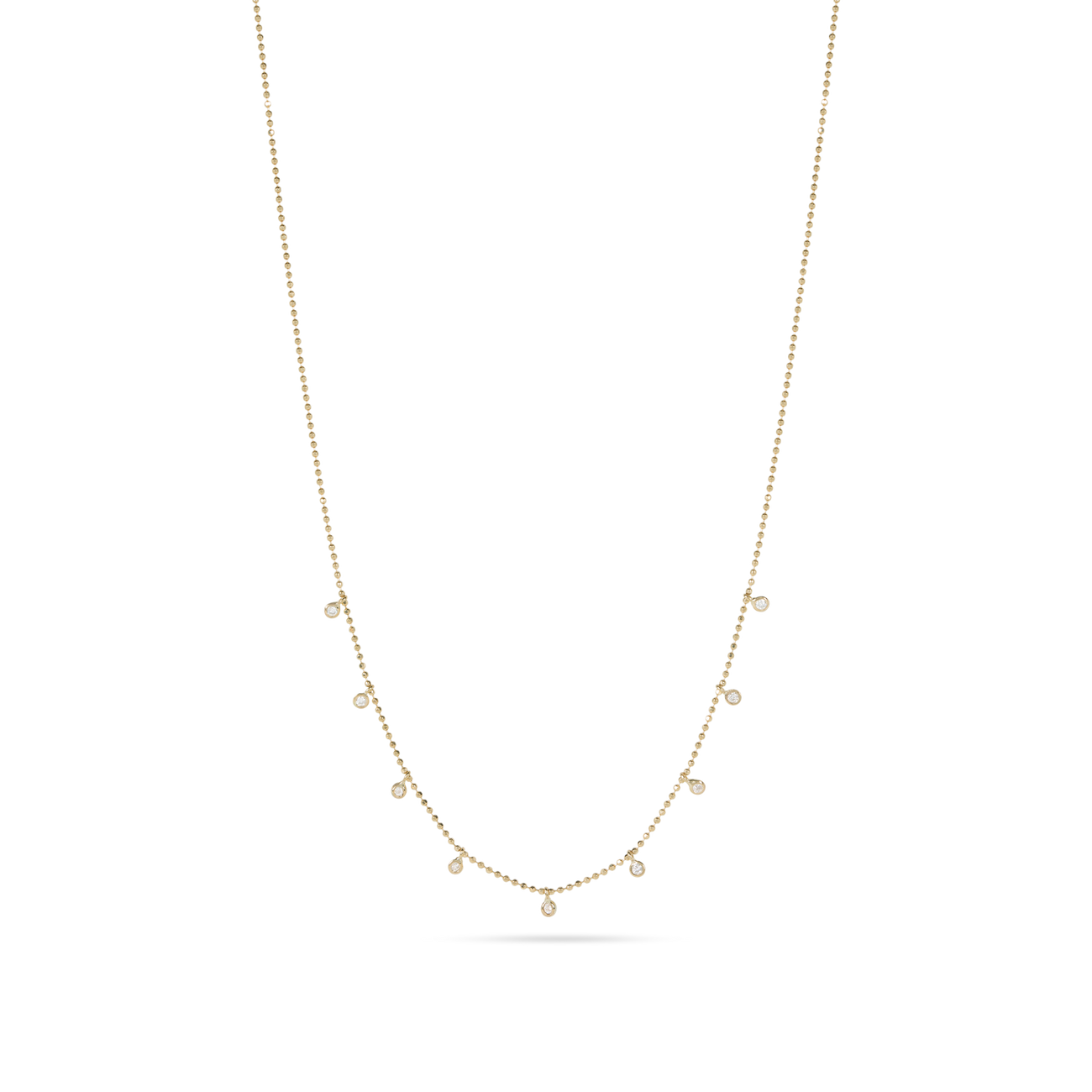 0.20 Carats Round Shape Moissanite Dangling Necklace