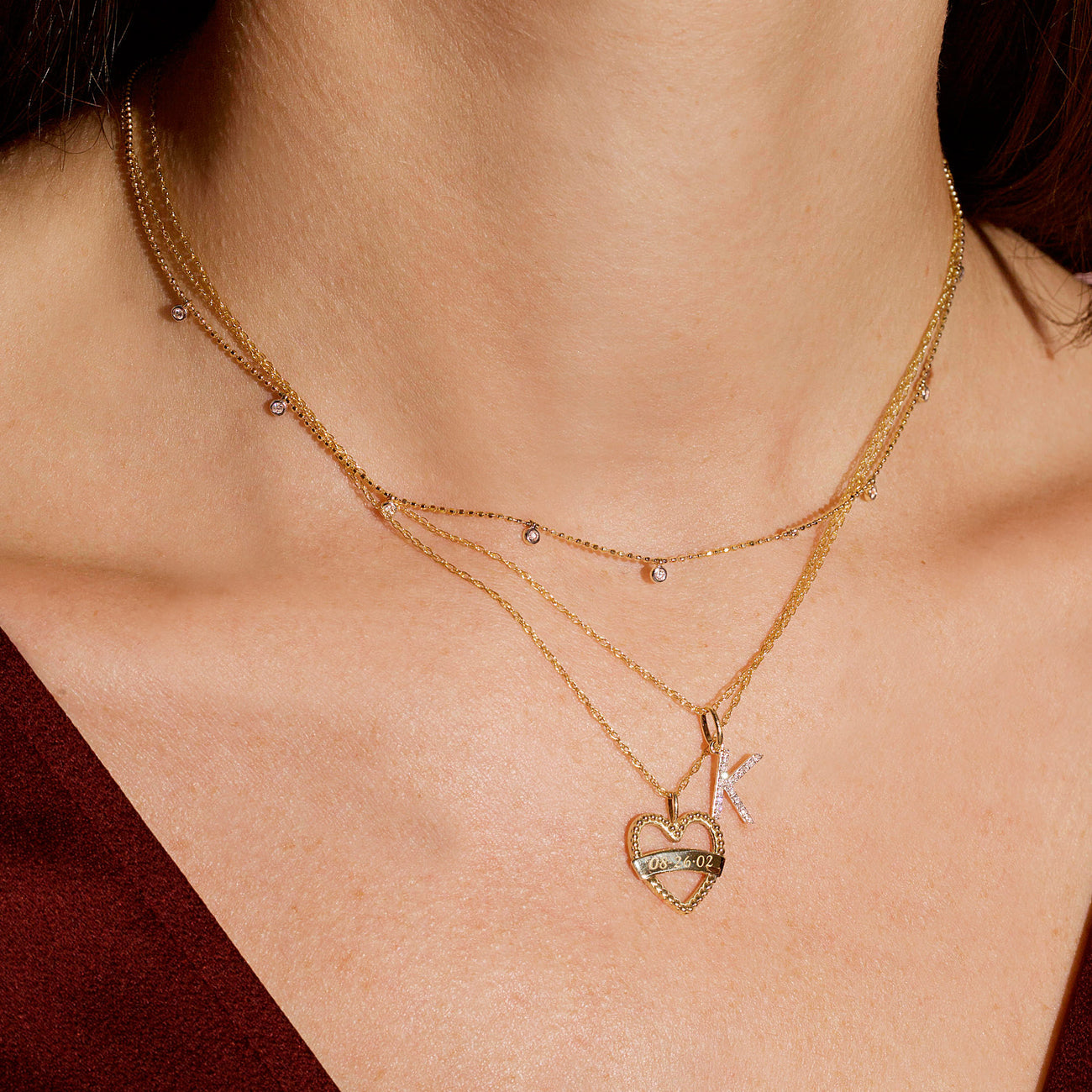 0.20 Carats Round Shape Moissanite Dangling Necklace