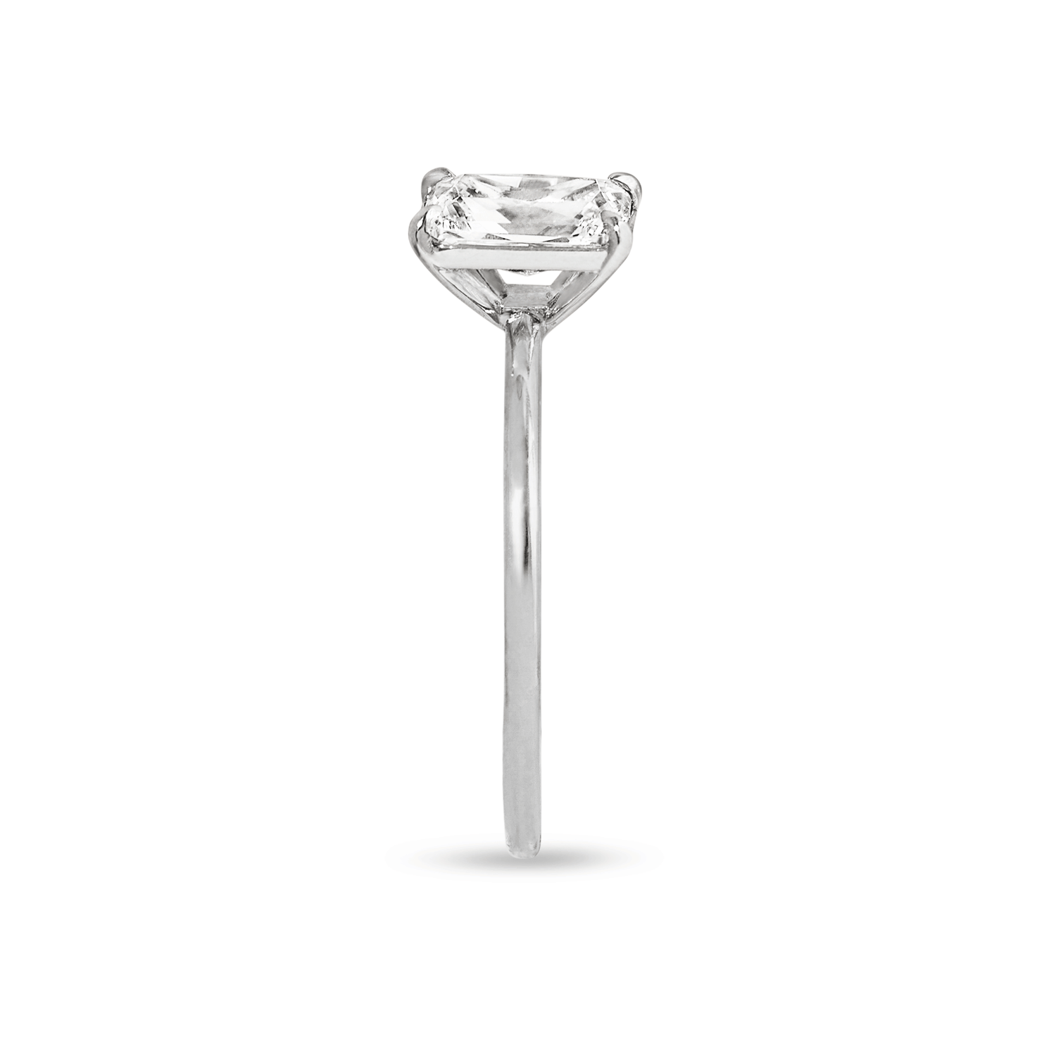 1.0 Carats Lab Grown Diamond Radiant Shape G-SI1 Solitaire Engagement Ring