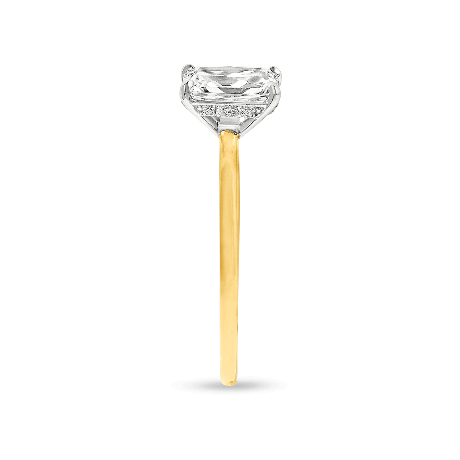 1.0 Carats Lab Grown Diamond Radiant Shape G-SI1 Solitaire Engagement Ring