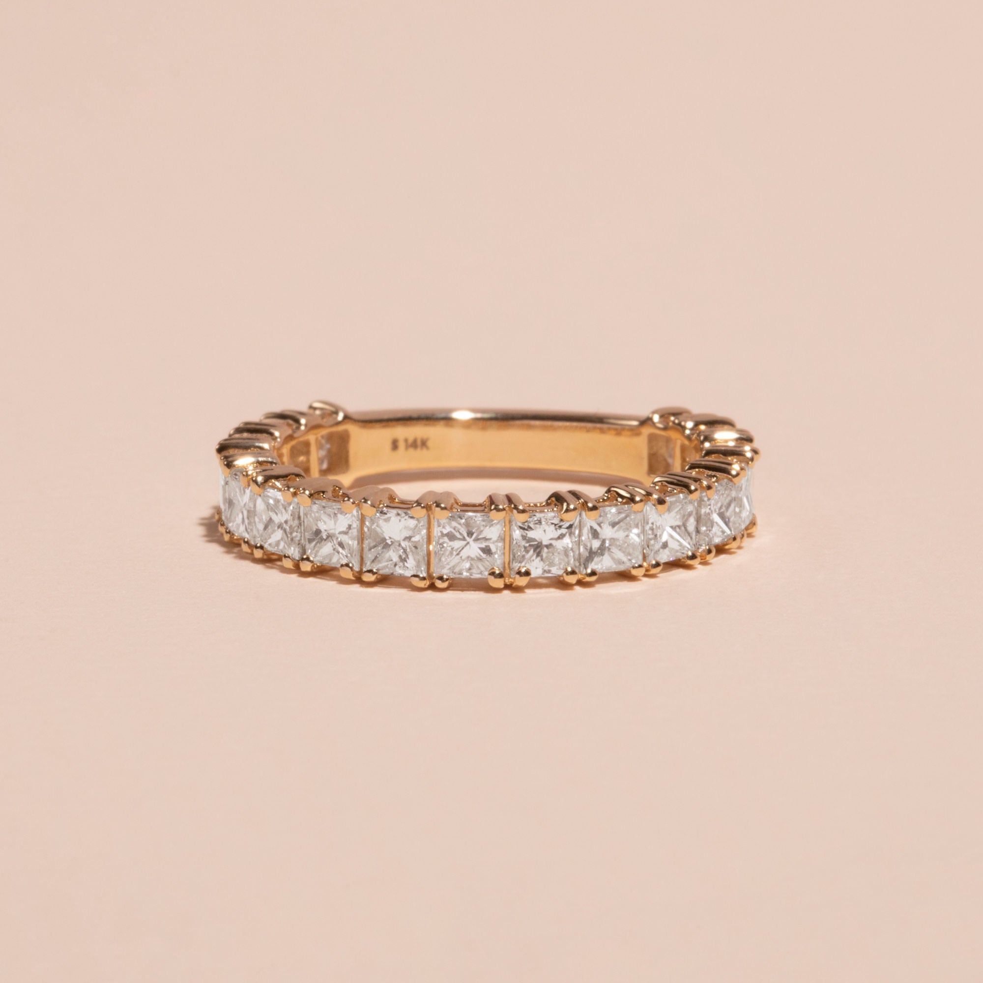 0.17 Carats Lab Grown Diamond Princess Shape Eternity Wedding Band