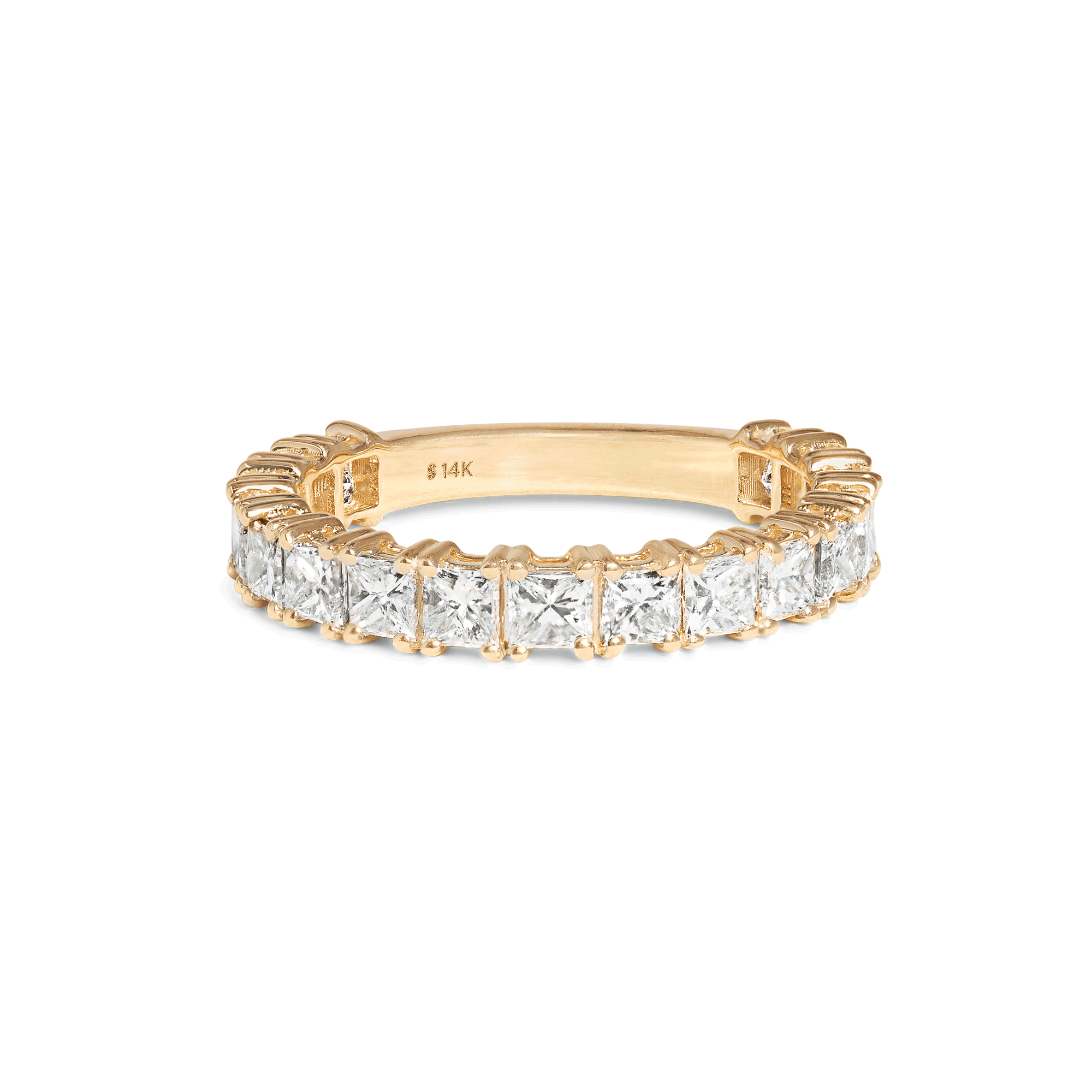 0.17 Carats Lab Grown Diamond Princess Shape Eternity Wedding Band