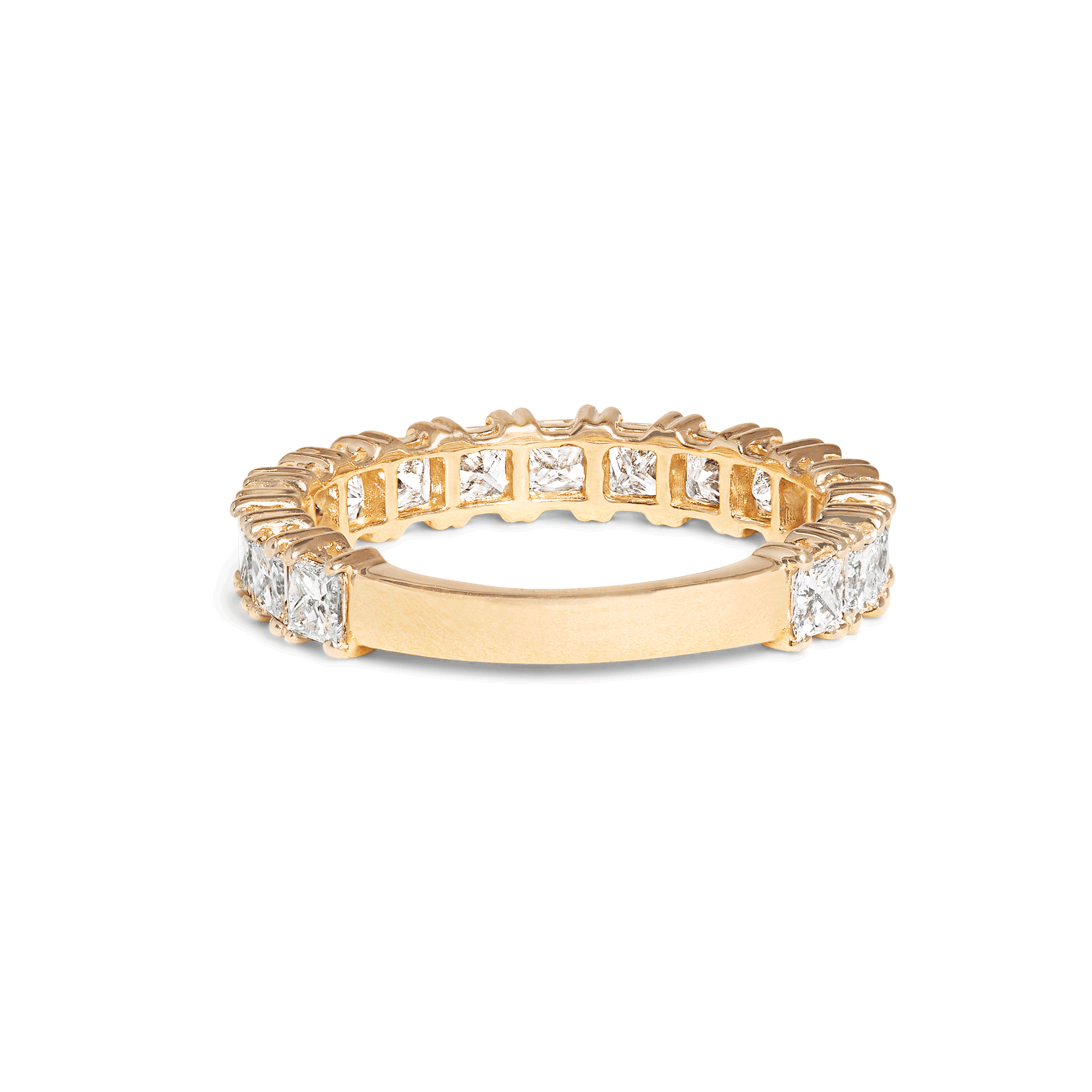 0.17 Carats Lab Grown Diamond Princess Shape Eternity Wedding Band