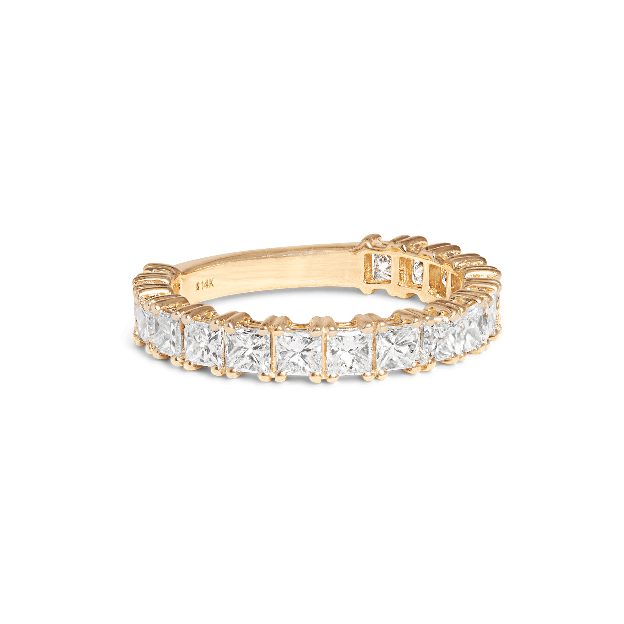 0.17 Carats Lab Grown Diamond Princess Shape Eternity Wedding Band