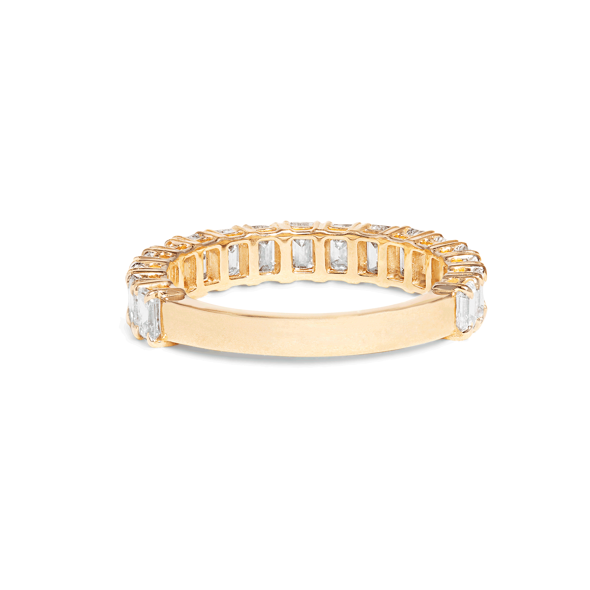 1.70 Carats Lab Grown Diamond Emerald Shape Eternity Wedding Band