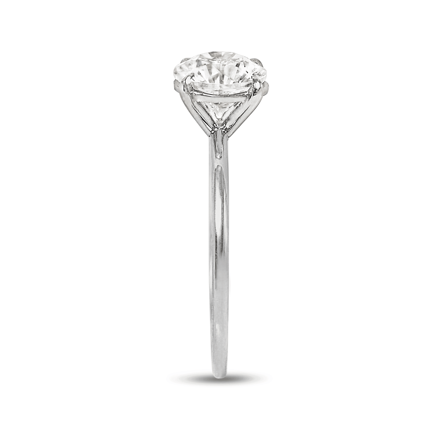 1.0 Carats Lab Grown Diamond Round Shape G-SI1 Solitaire Engagement Ring