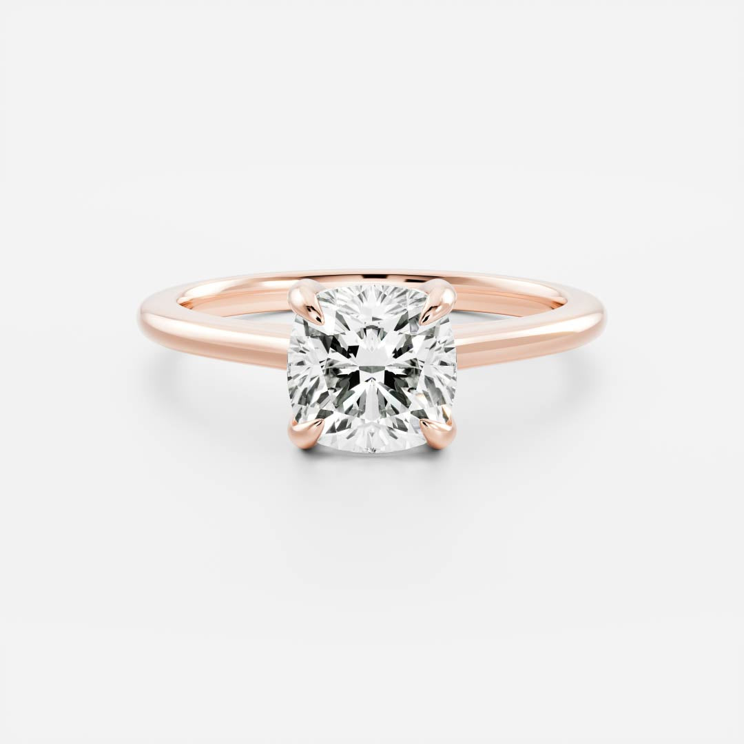 1.20 Carats Cushion Shape Moissanite Solitaire Engagement Ring