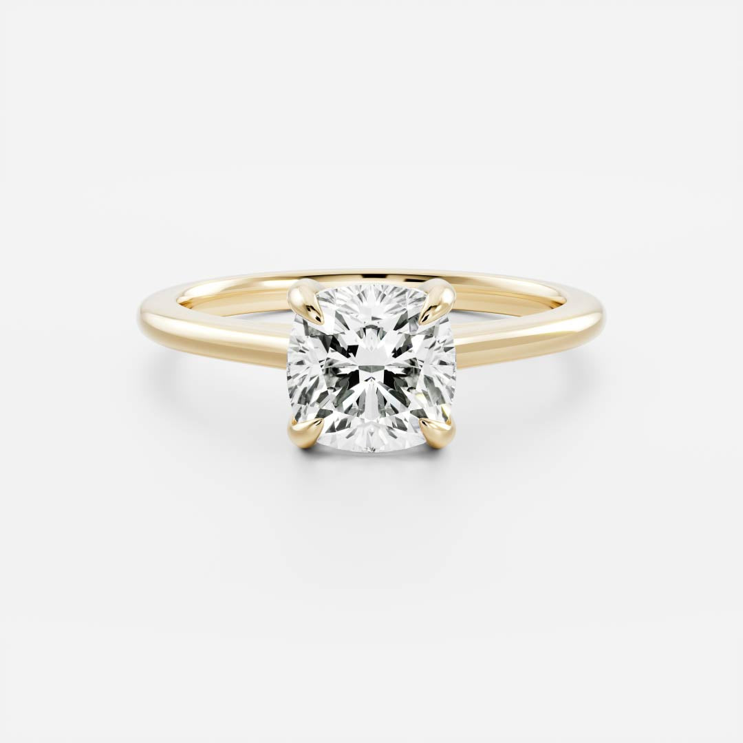 1.20 Carats Cushion Shape Moissanite Solitaire Engagement Ring