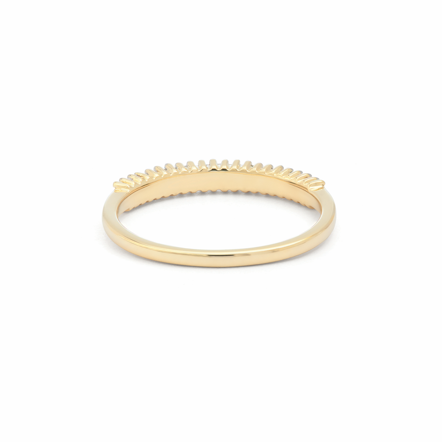 0.16 Carats Lab Grown Diamond Baguette Shape Half Eternity Wedding Band