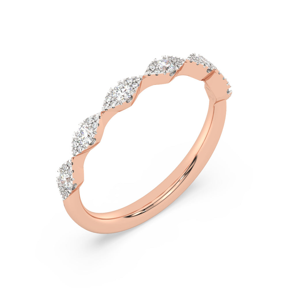 0.33 Carats Lab Grown Diamond Round Shape Eternity Wedding Band