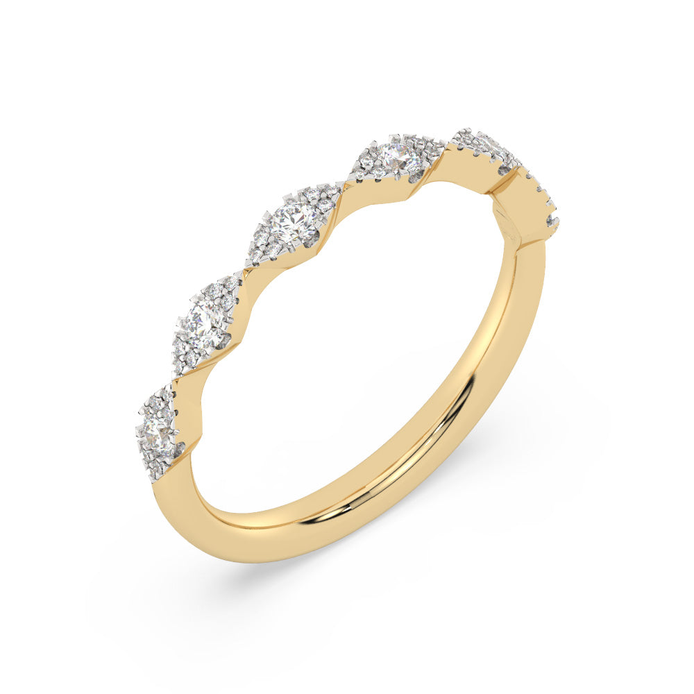0.33 Carats Lab Grown Diamond Round Shape Eternity Wedding Band