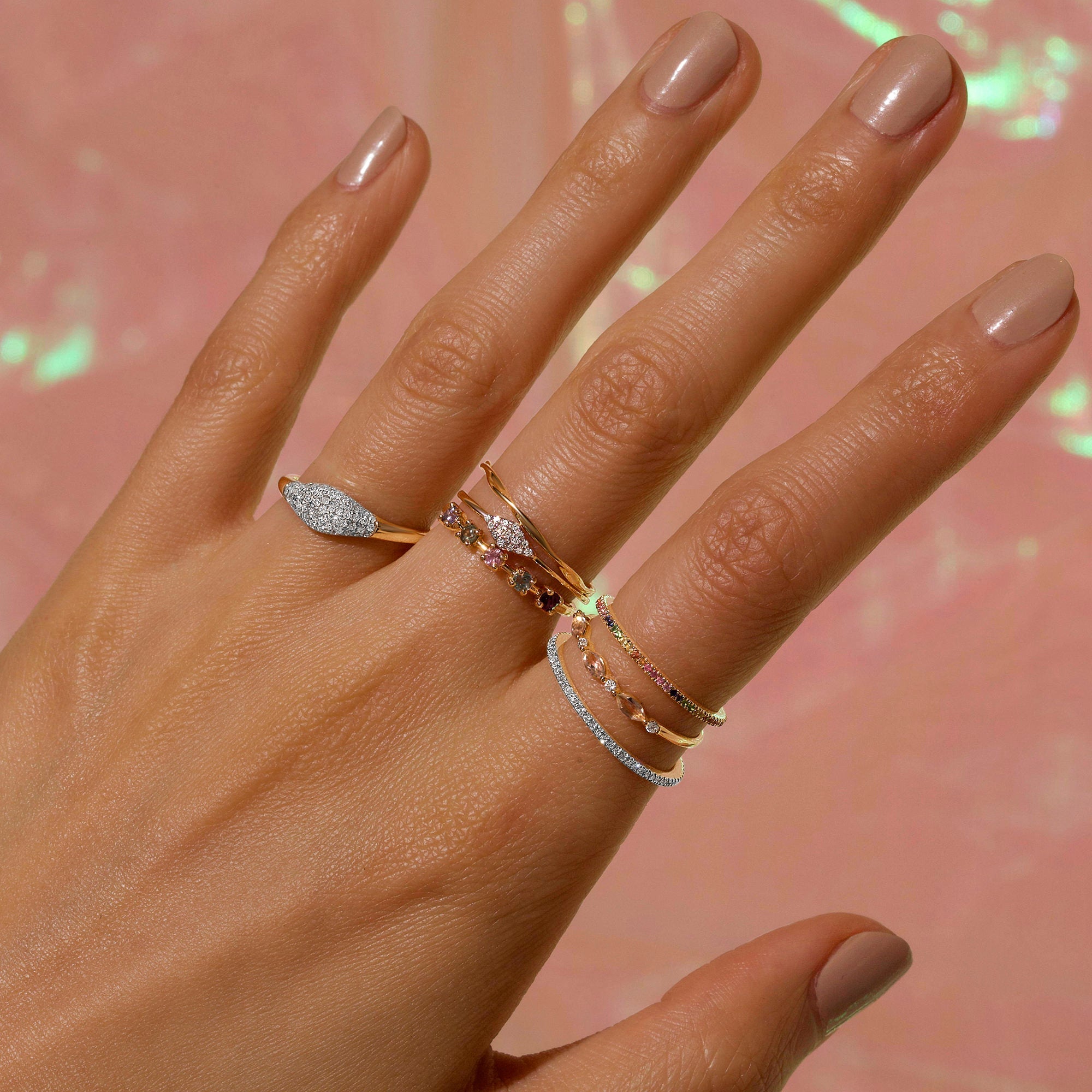 0.18 Carats Lab Grown Diamond Round Shape Full Eternity Wedding Band