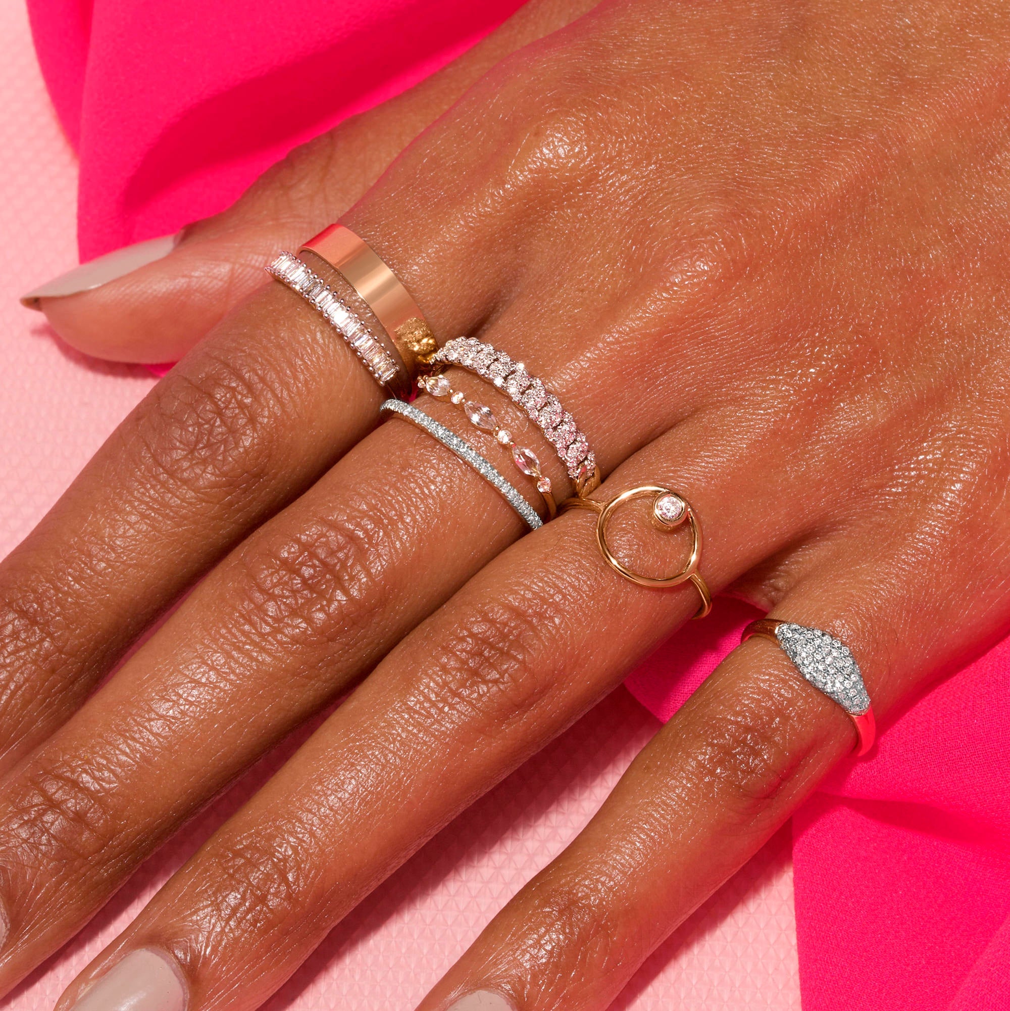 0.18 Carats Lab Grown Diamond Round Shape Full Eternity Wedding Band
