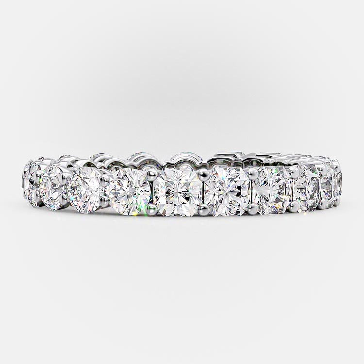3.2 Carats Lab Grown Diamond Round Shape Full Eternity Wedding Band