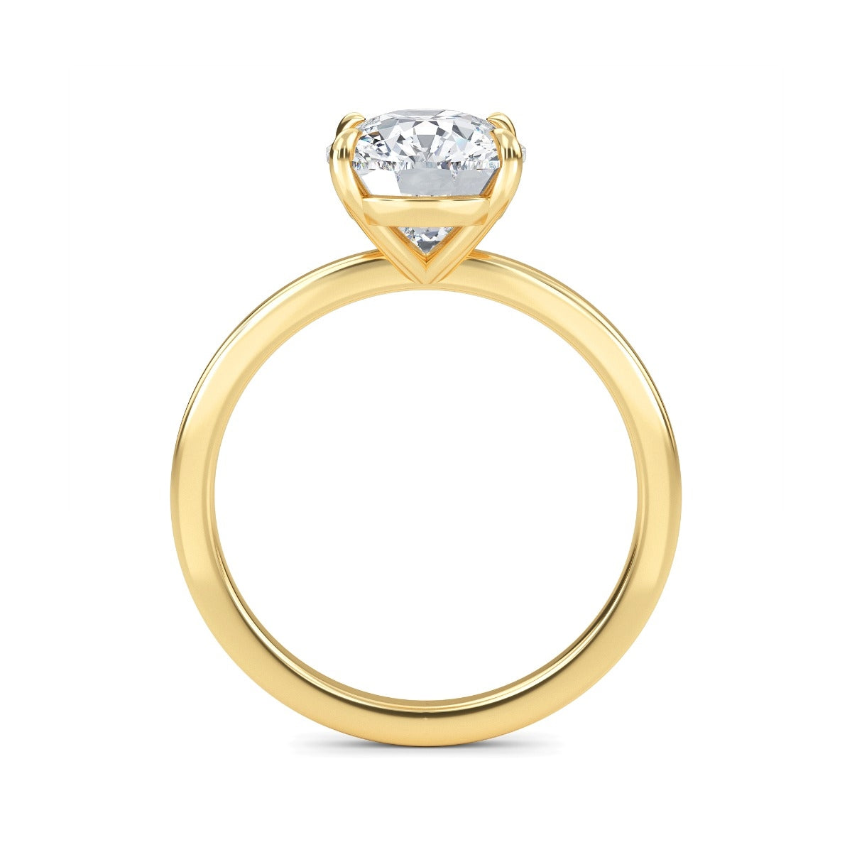 3.0 Carats Cushion Shape Moissanite solitaire Engagement Ring