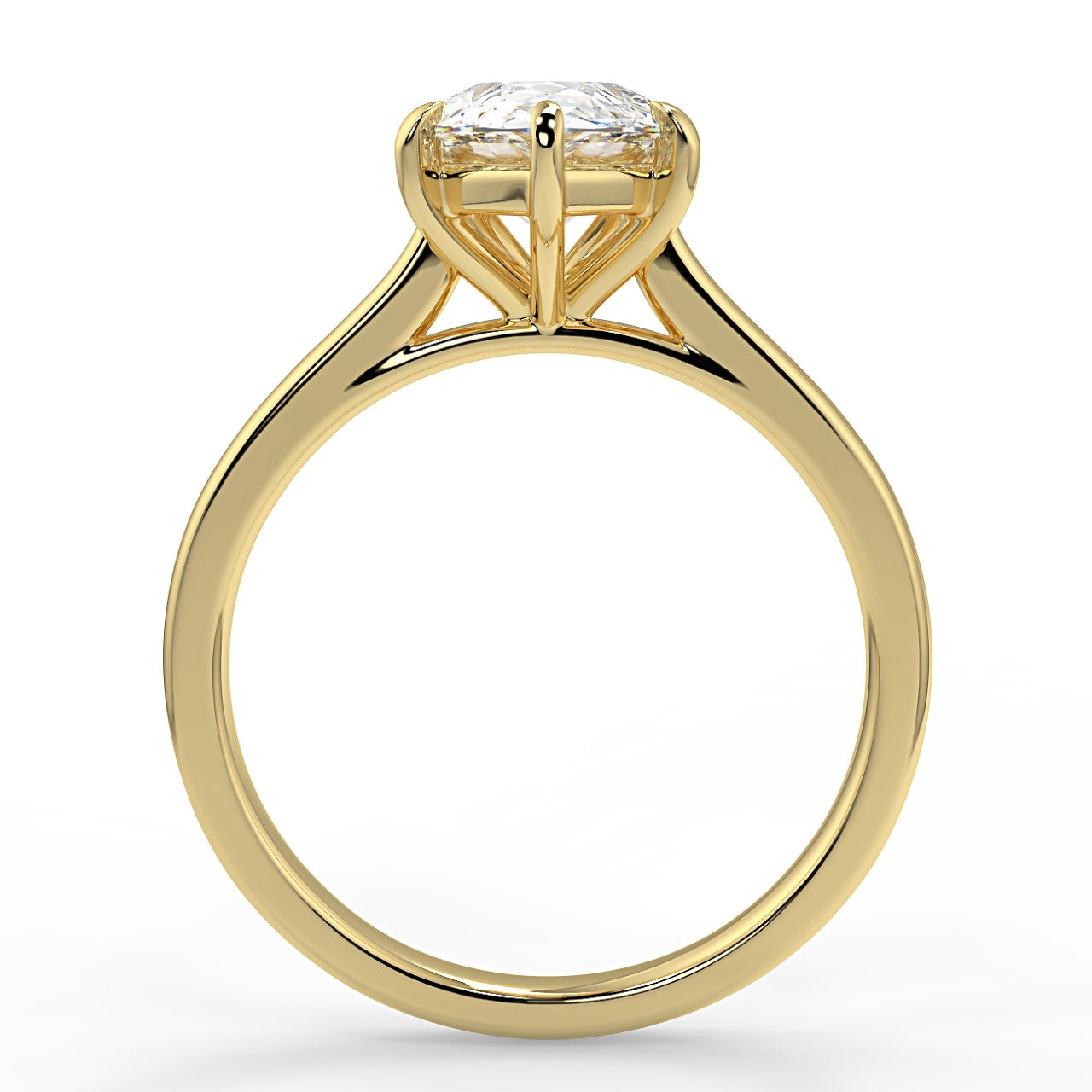 1.70 Carats Pear Shape Moissanite Solitaire Engagement Ring