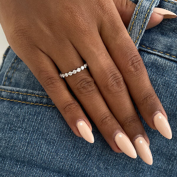 1.0 Carats Lab Grown Diamond Round Shape Eternity Wedding Band