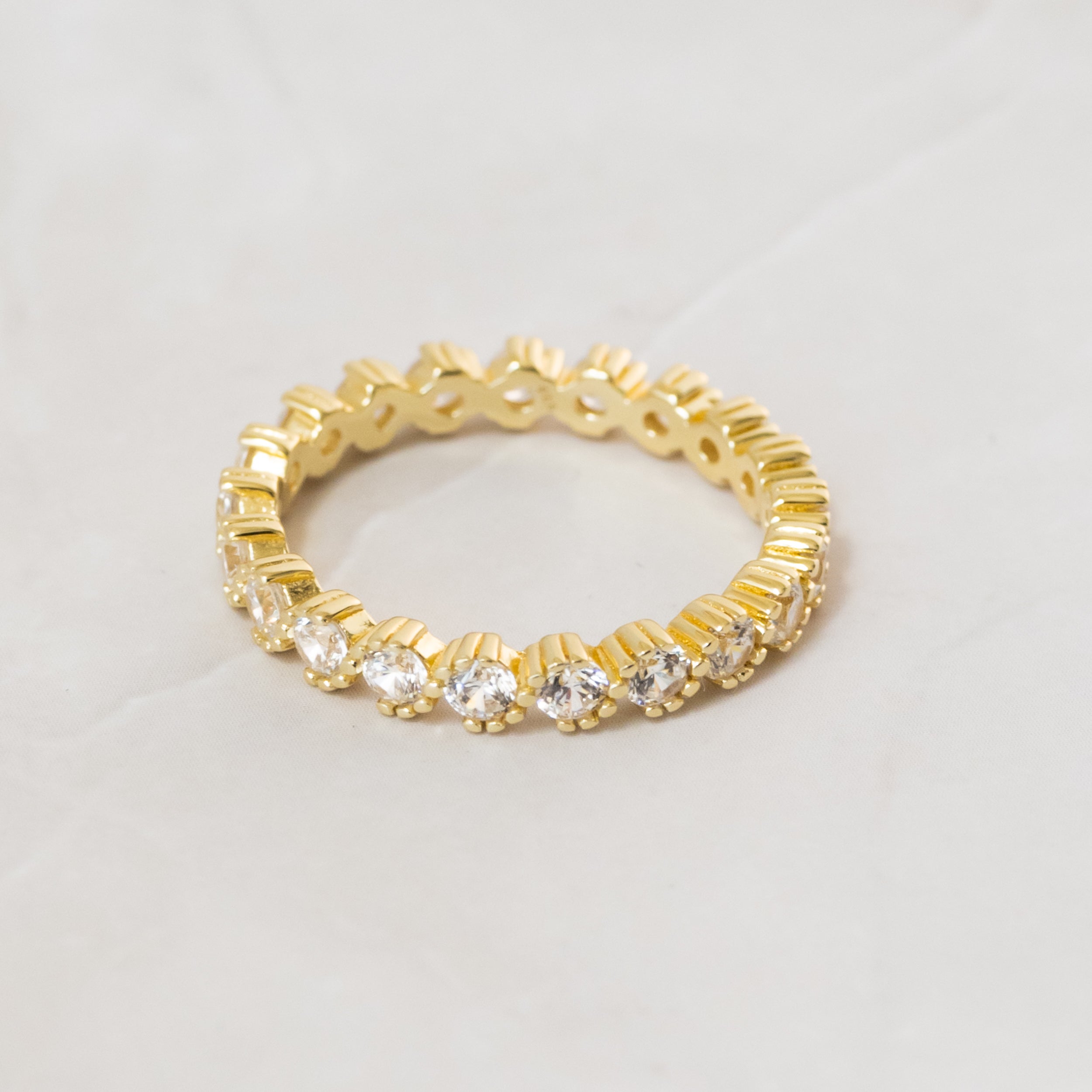 1.10 Carats Moissanite Round Cut Full Eternity Setting Wedding Band
