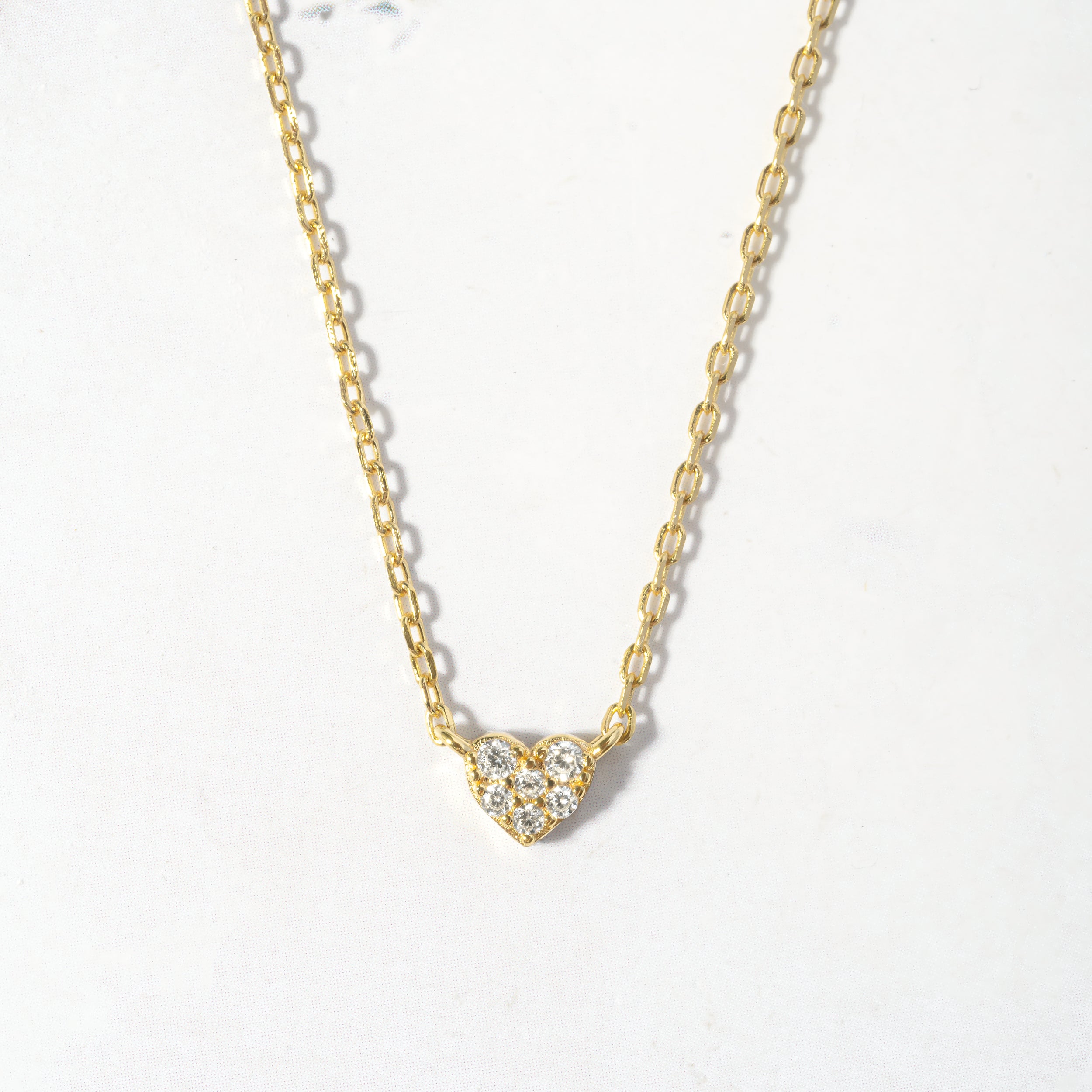 0.45 Carats Round Shape Moissanite Heart Necklace