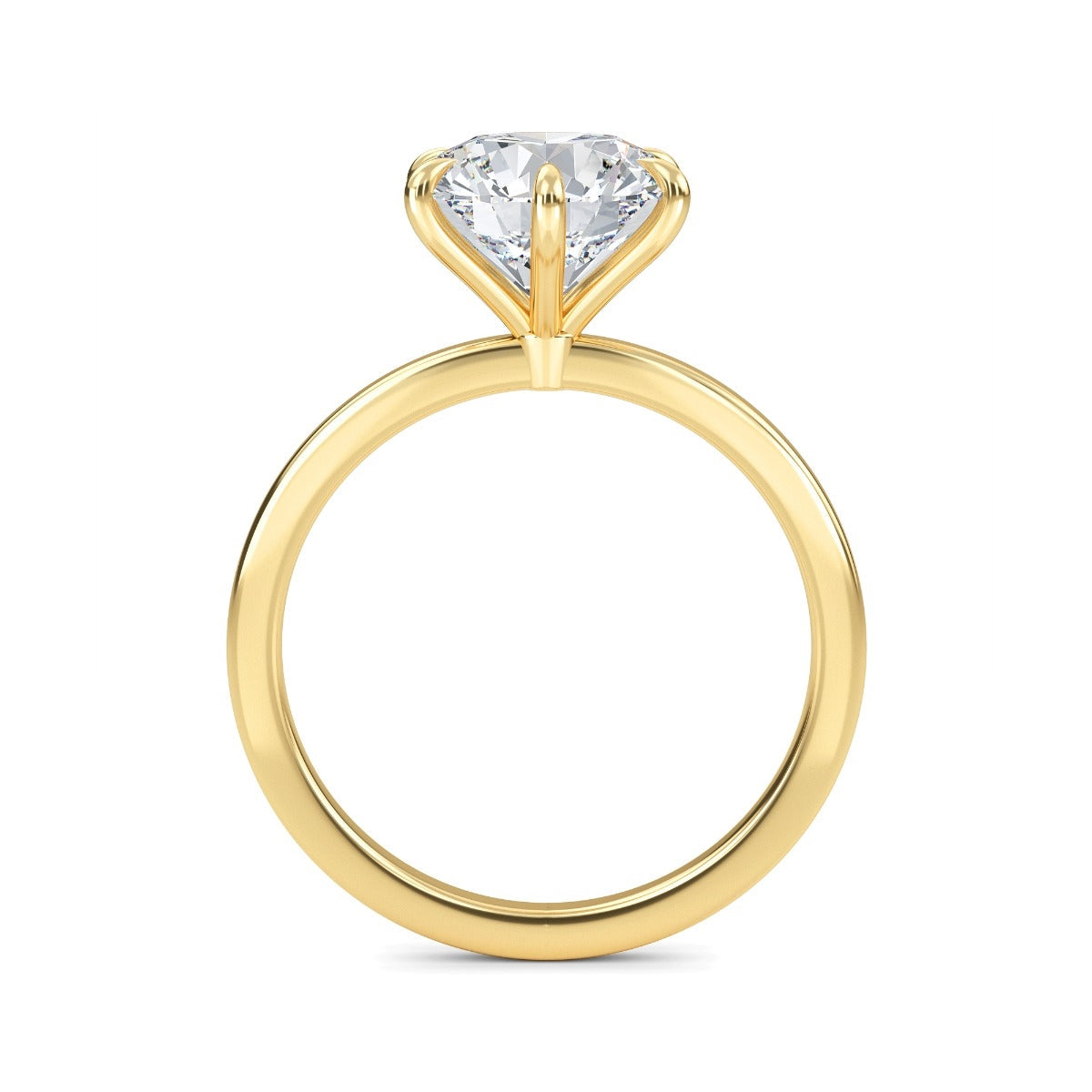 1.50 Carats Round Shape Moissanite Solitaire Engagement Ring