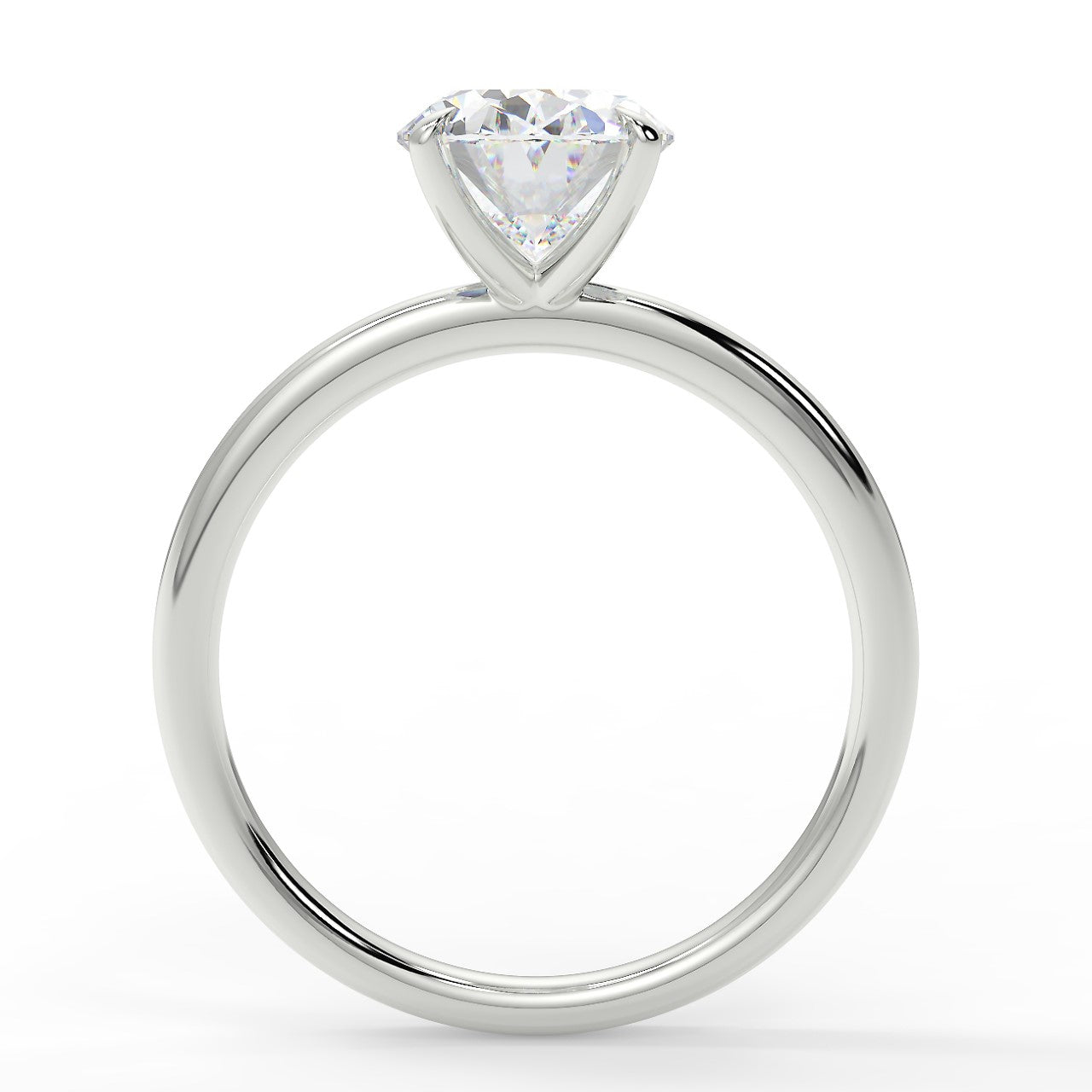 2.30 Carats Oval Shape Moissanite Solitaire Engagement Ring