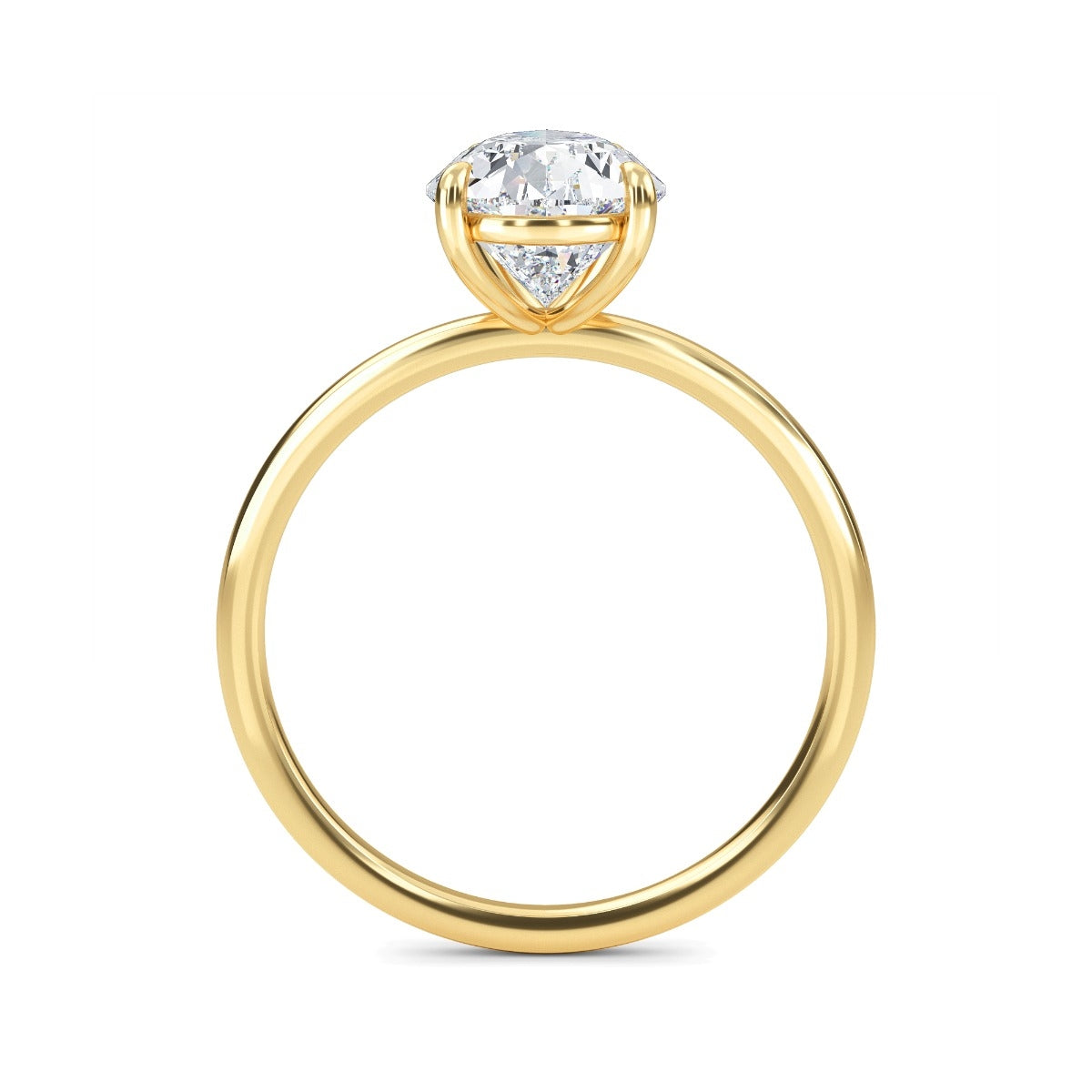 2.80 Carats Pear Shape Moissanite Solitaire Engagement Ring