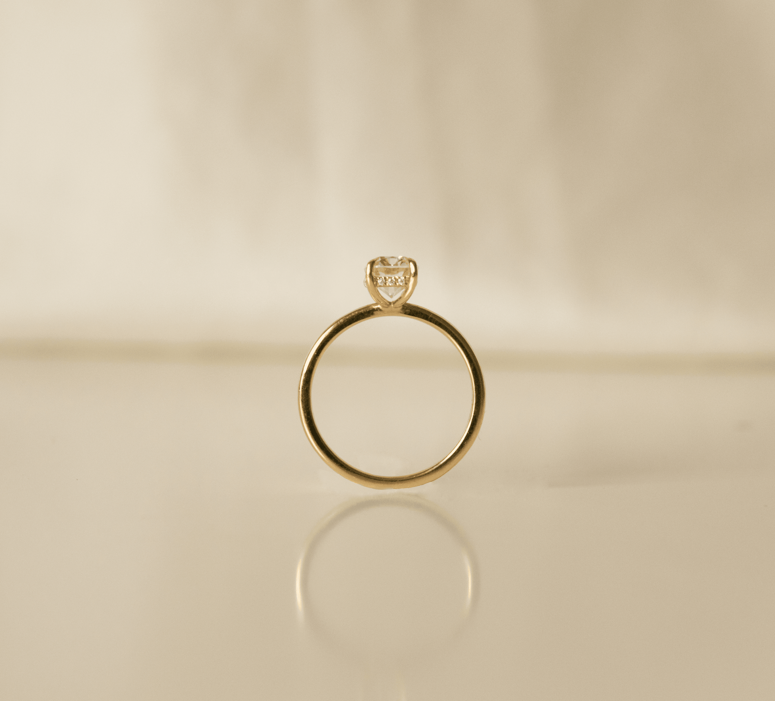 1.25 Carats Elongated Cushion Shape Moissanite Hidden Halo Engagement Ring