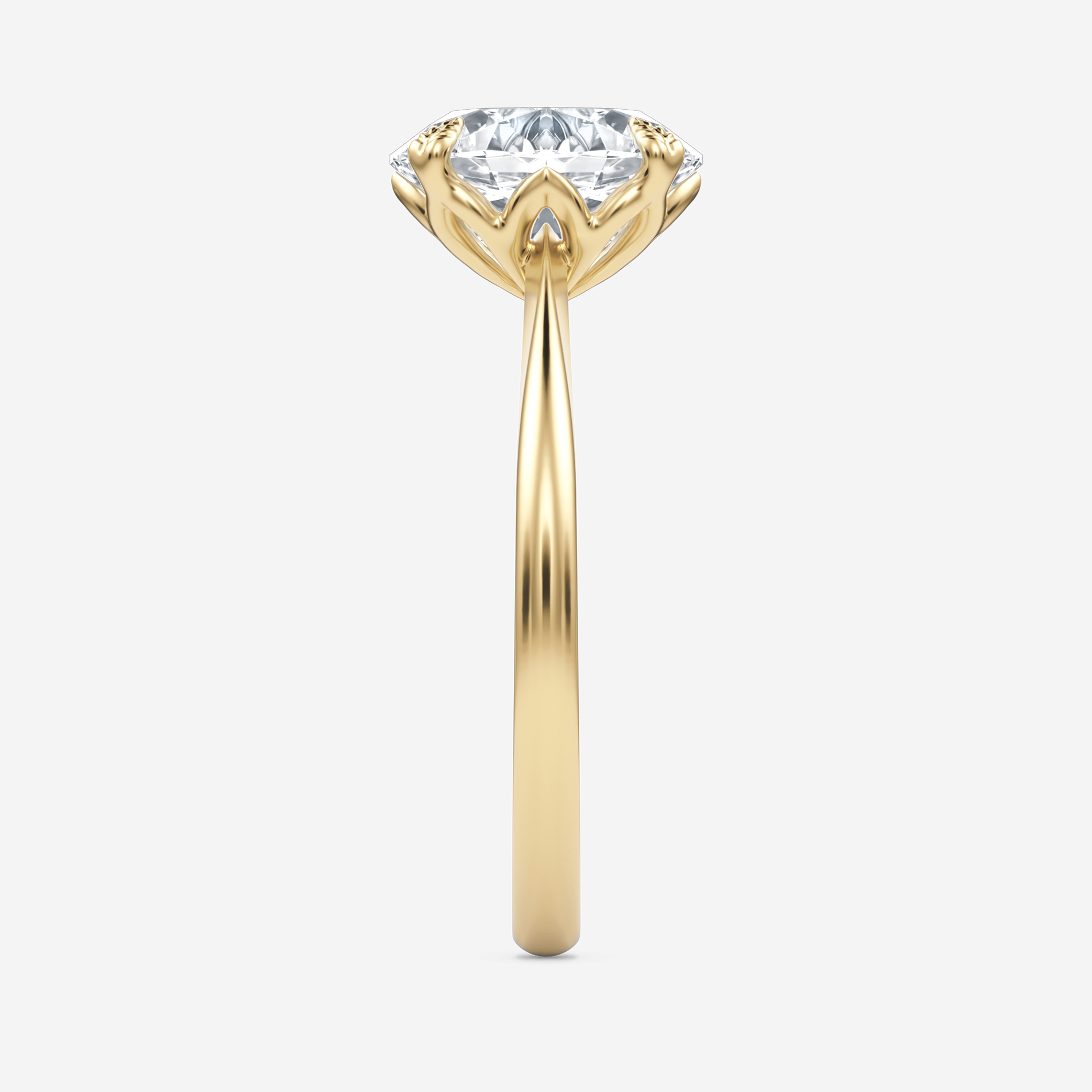 2.10 Carats Oval Shape Moissanite Solitaire Engagement Ring