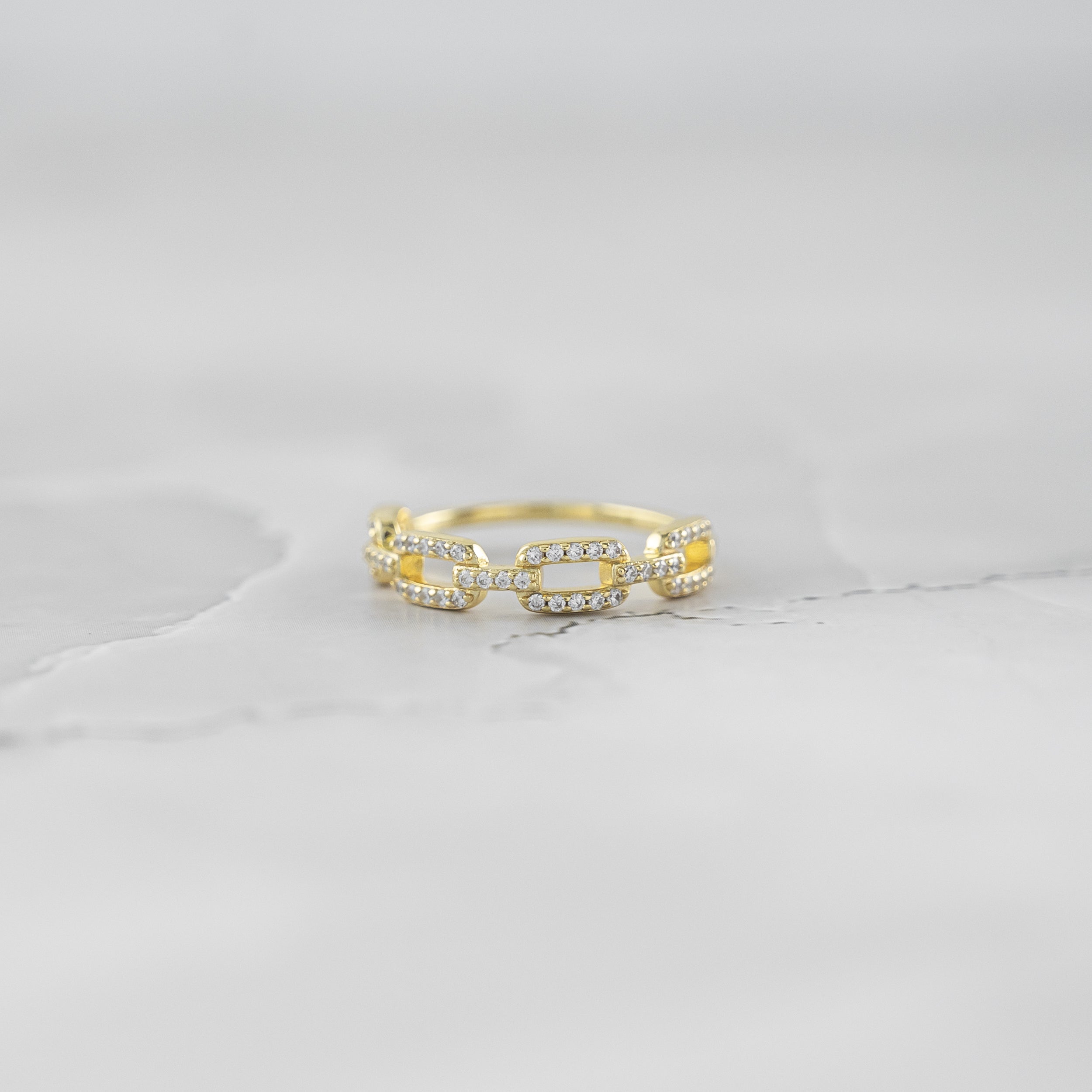 0.30 Carats Moissanite Round Pave Link Style Wedding Band