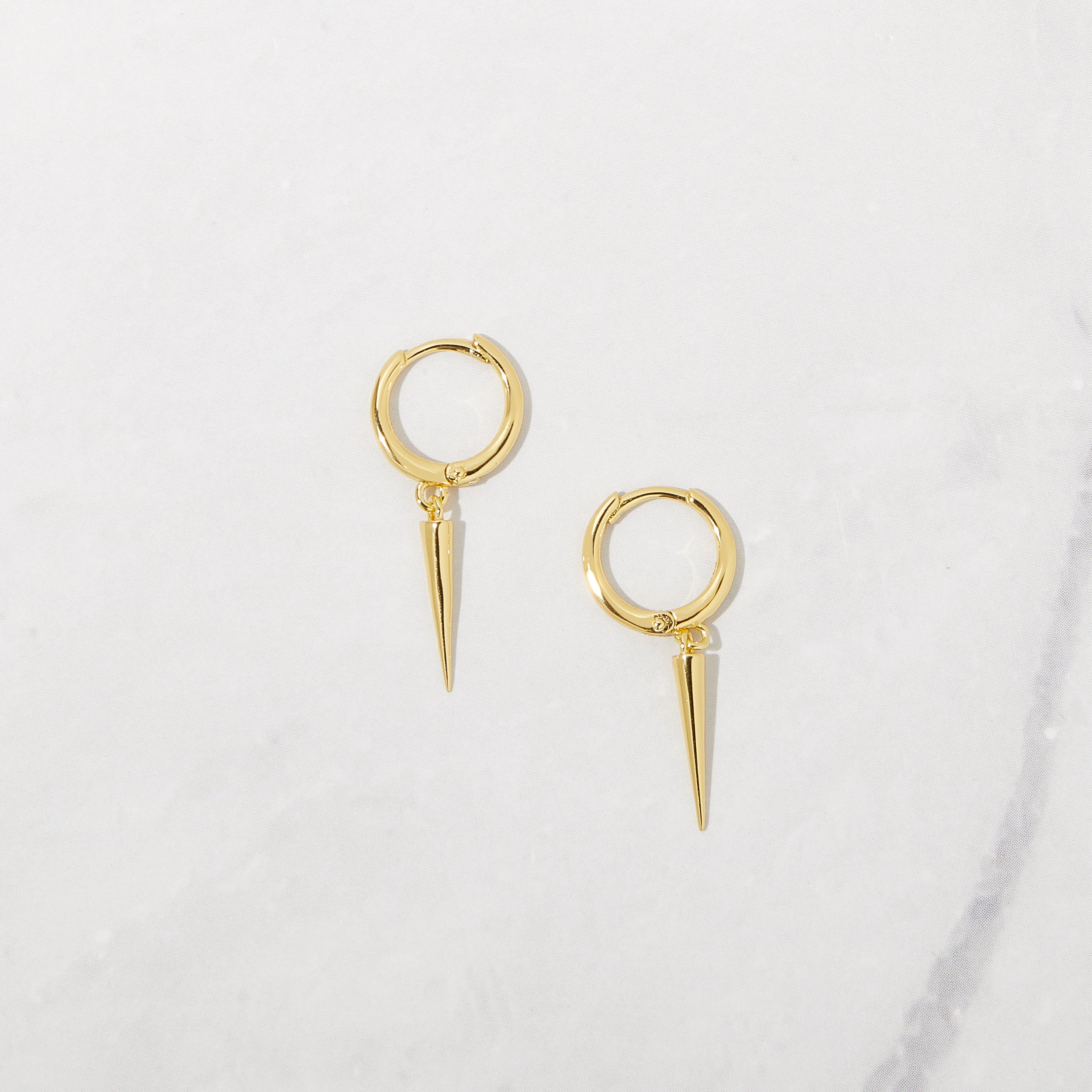 Plain Drop Huggies Earrings