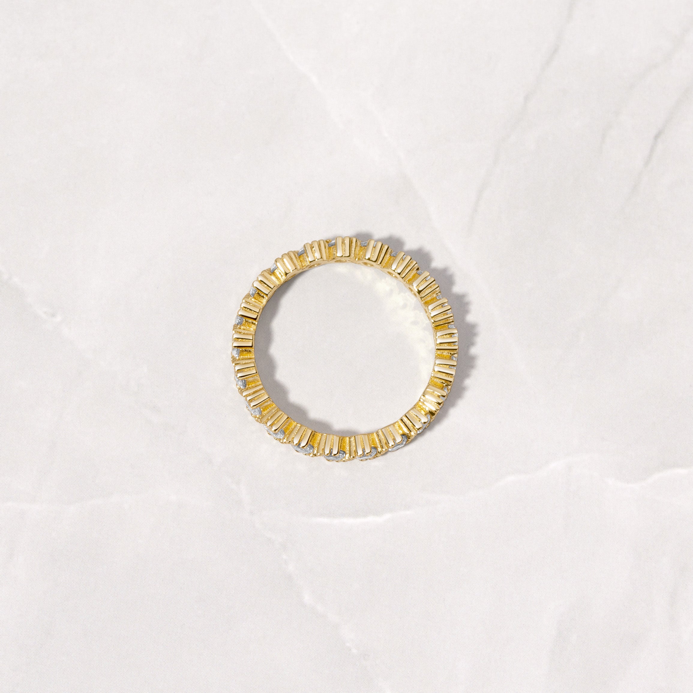 1.10 Carats Moissanite Round Cut Full Eternity Setting Wedding Band