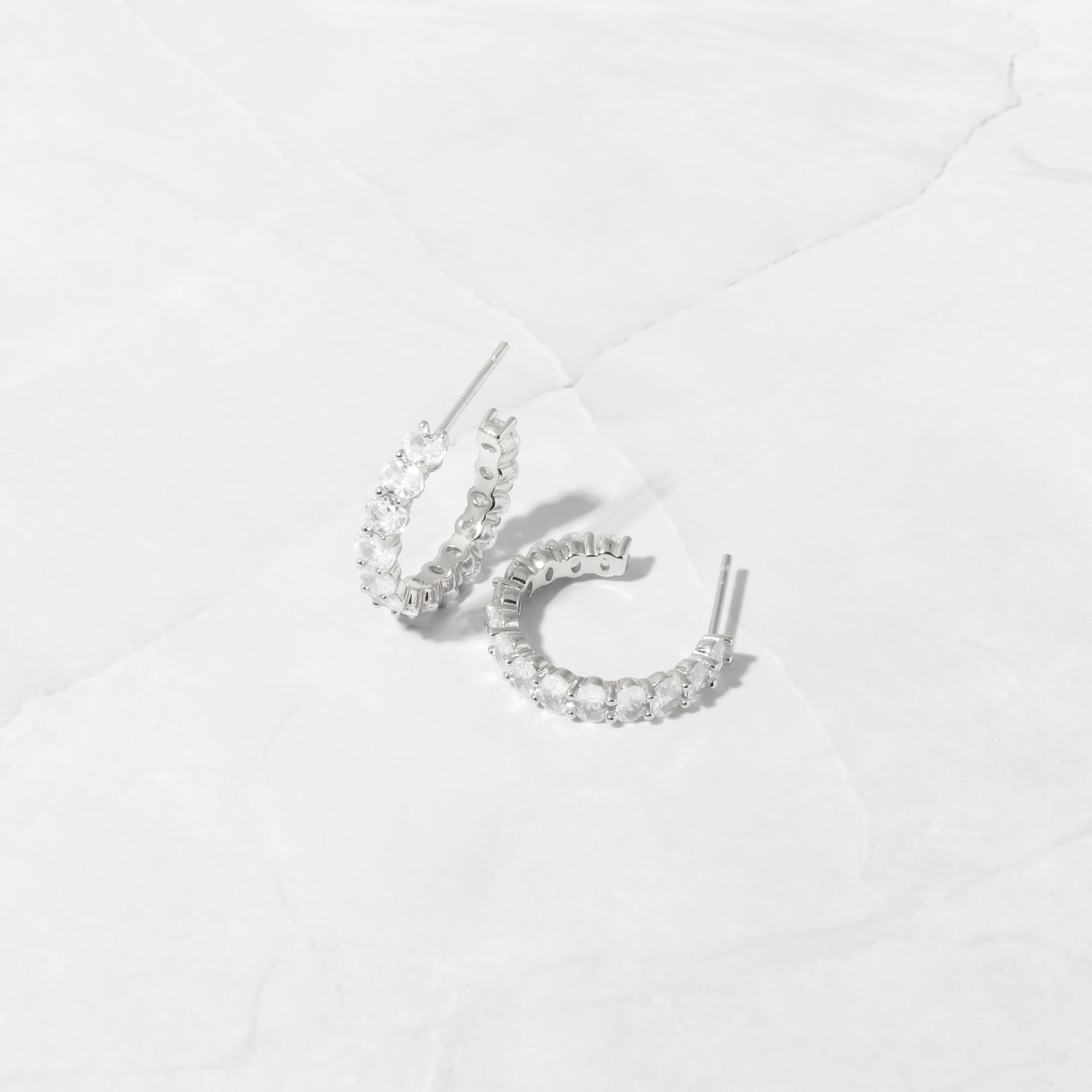 2.0 TCW Oval Shape Moissanite Diamond Hoops Earrings