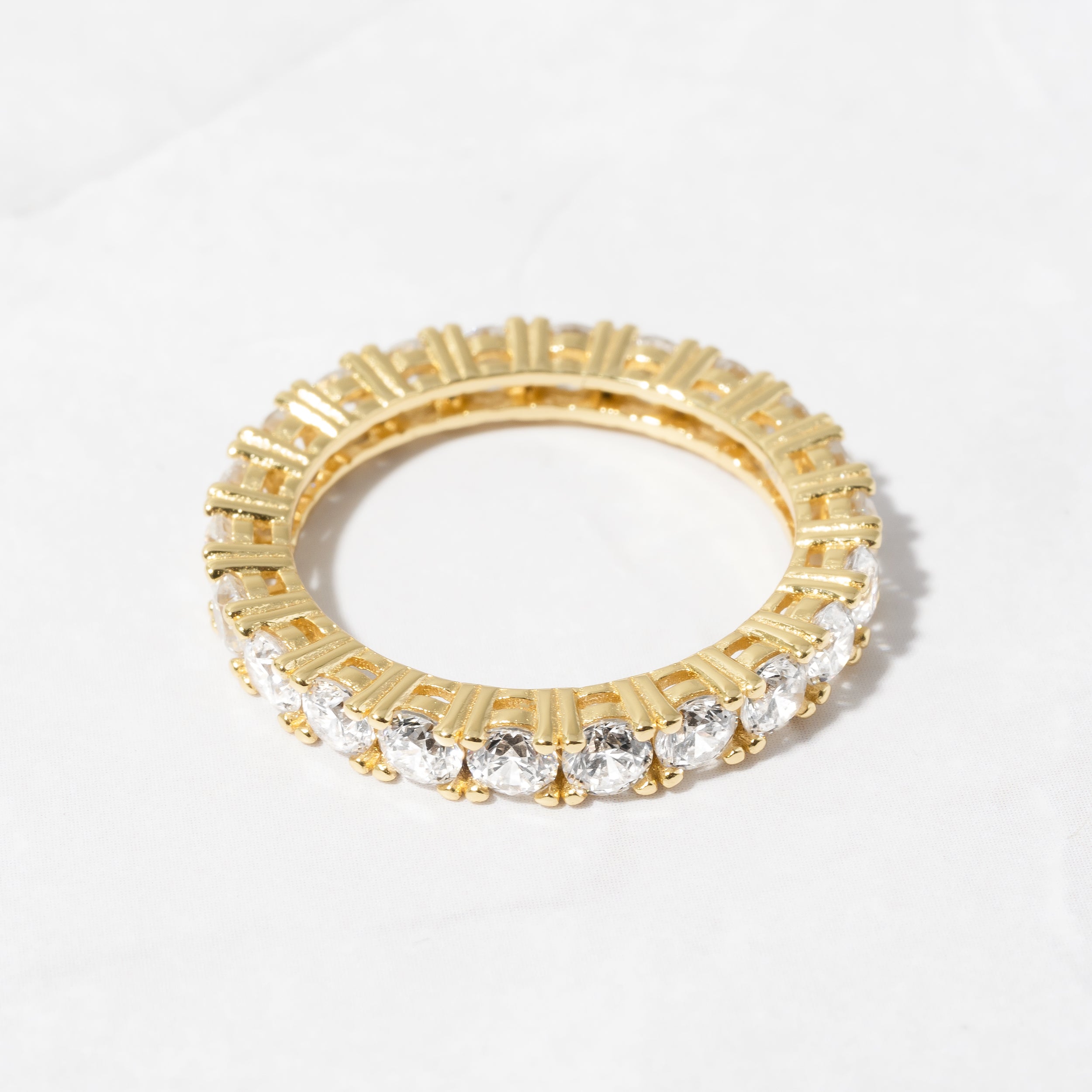 1.50 Carats Moissanite Round Shape Full Eternity Wedding Band