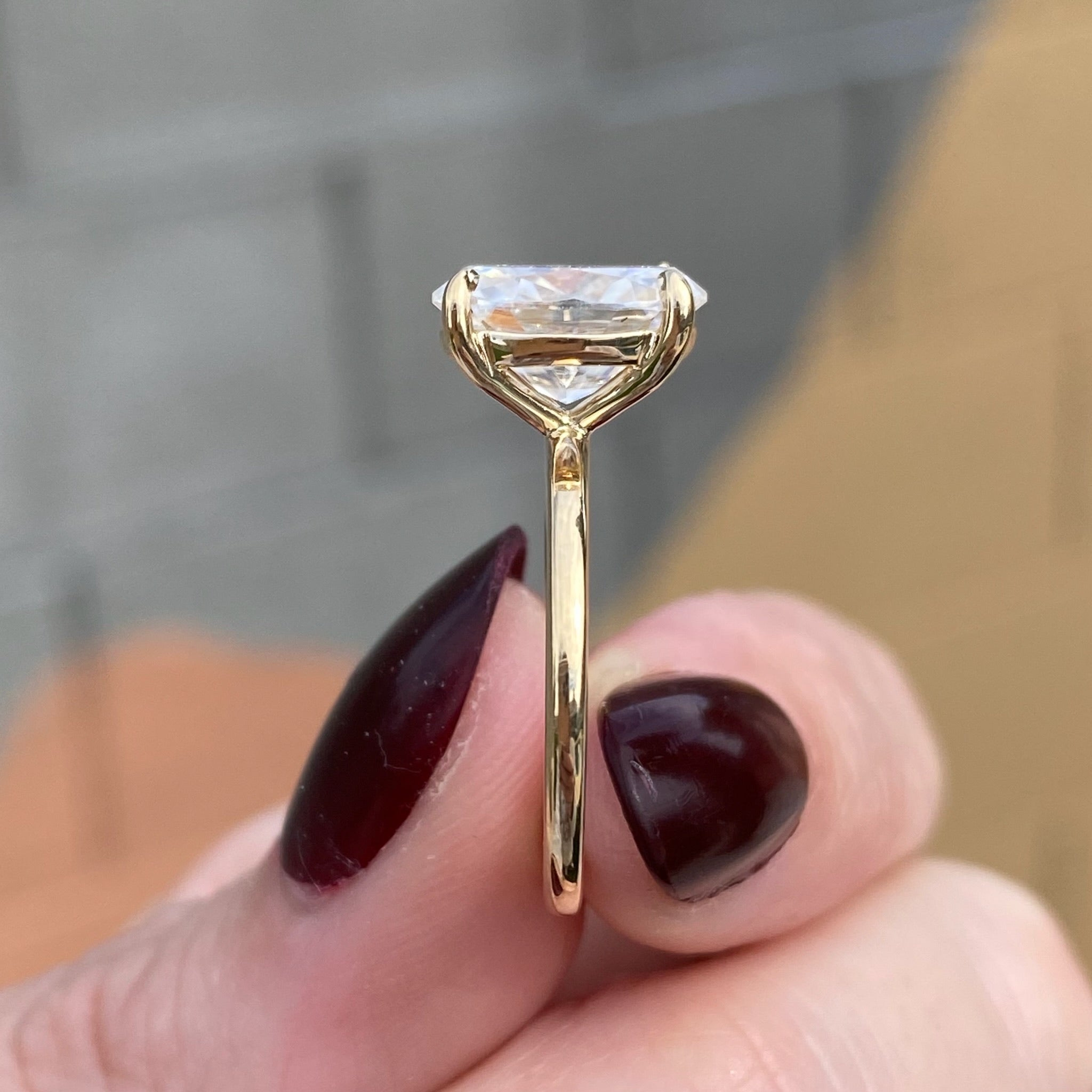 2.90 Carats Oval Shape Moissanite Solitaire Engagement Ring