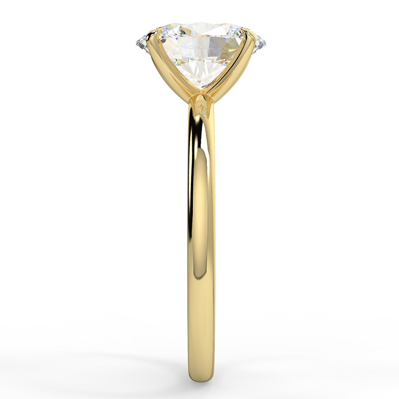 2.30 Carats Oval Shape Moissanite Solitaire Engagement Ring