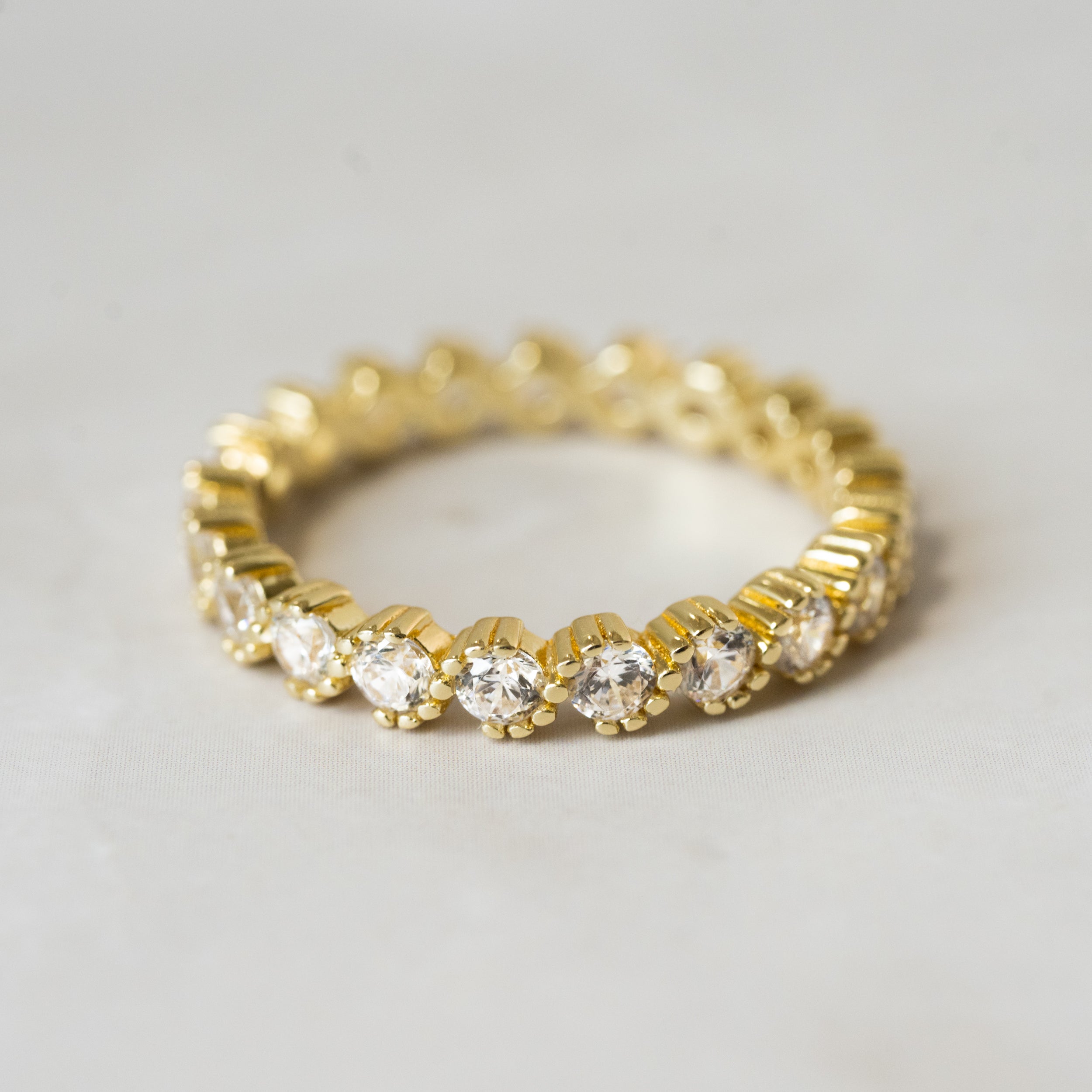 1.10 Carats Moissanite Round Cut Full Eternity Setting Wedding Band