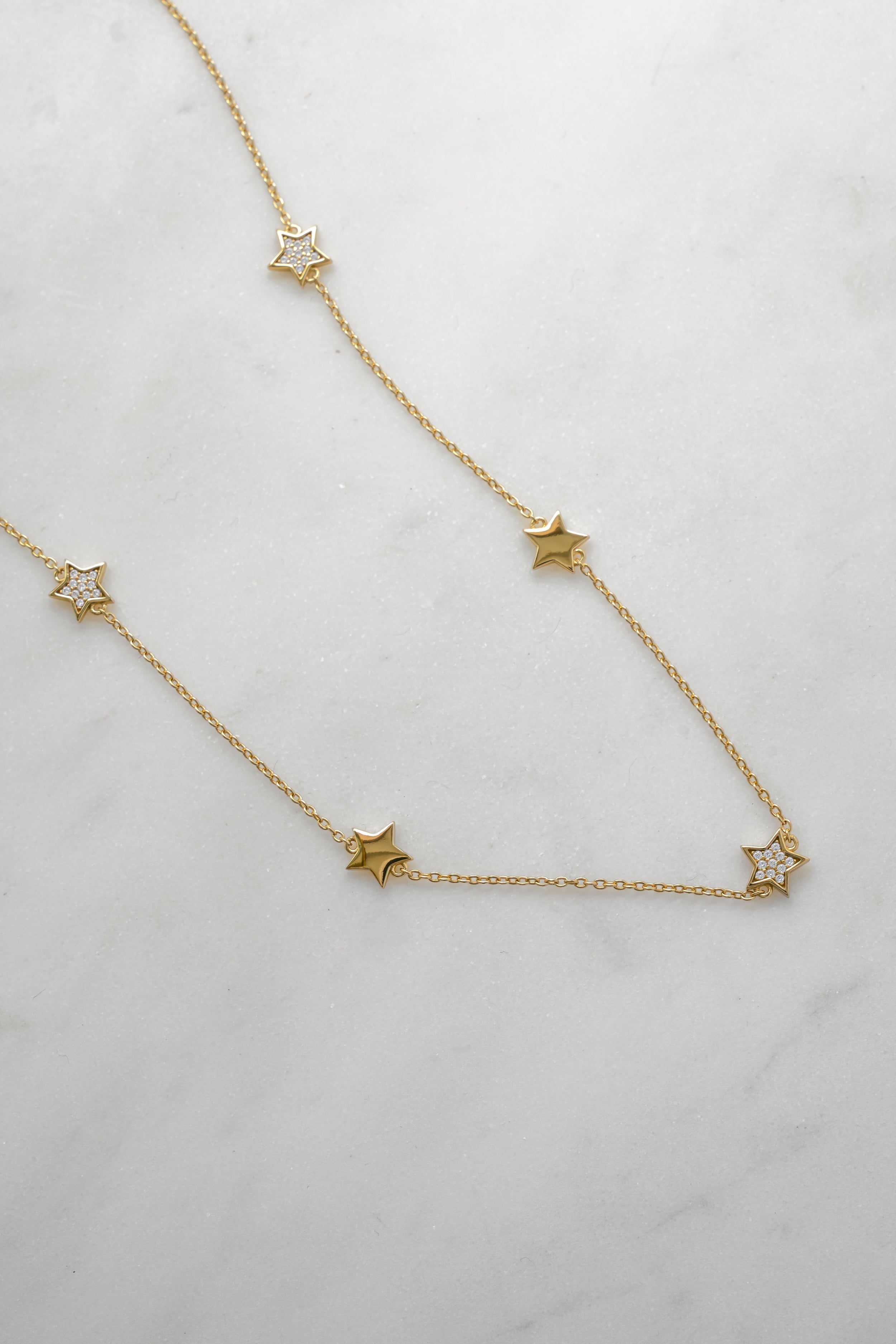 0.20 Carats Round Shape Moissanite Star Collar Necklace