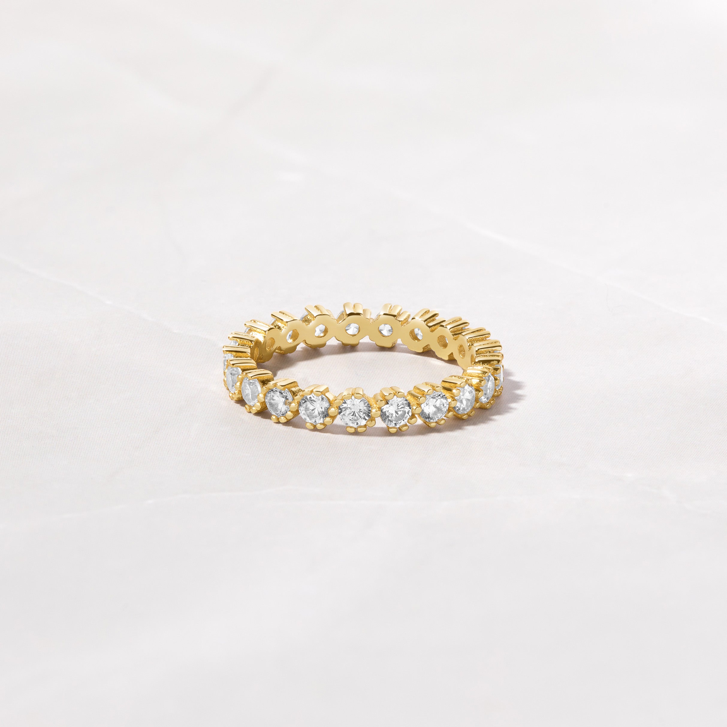 1.10 Carats Moissanite Round Cut Full Eternity Setting Wedding Band