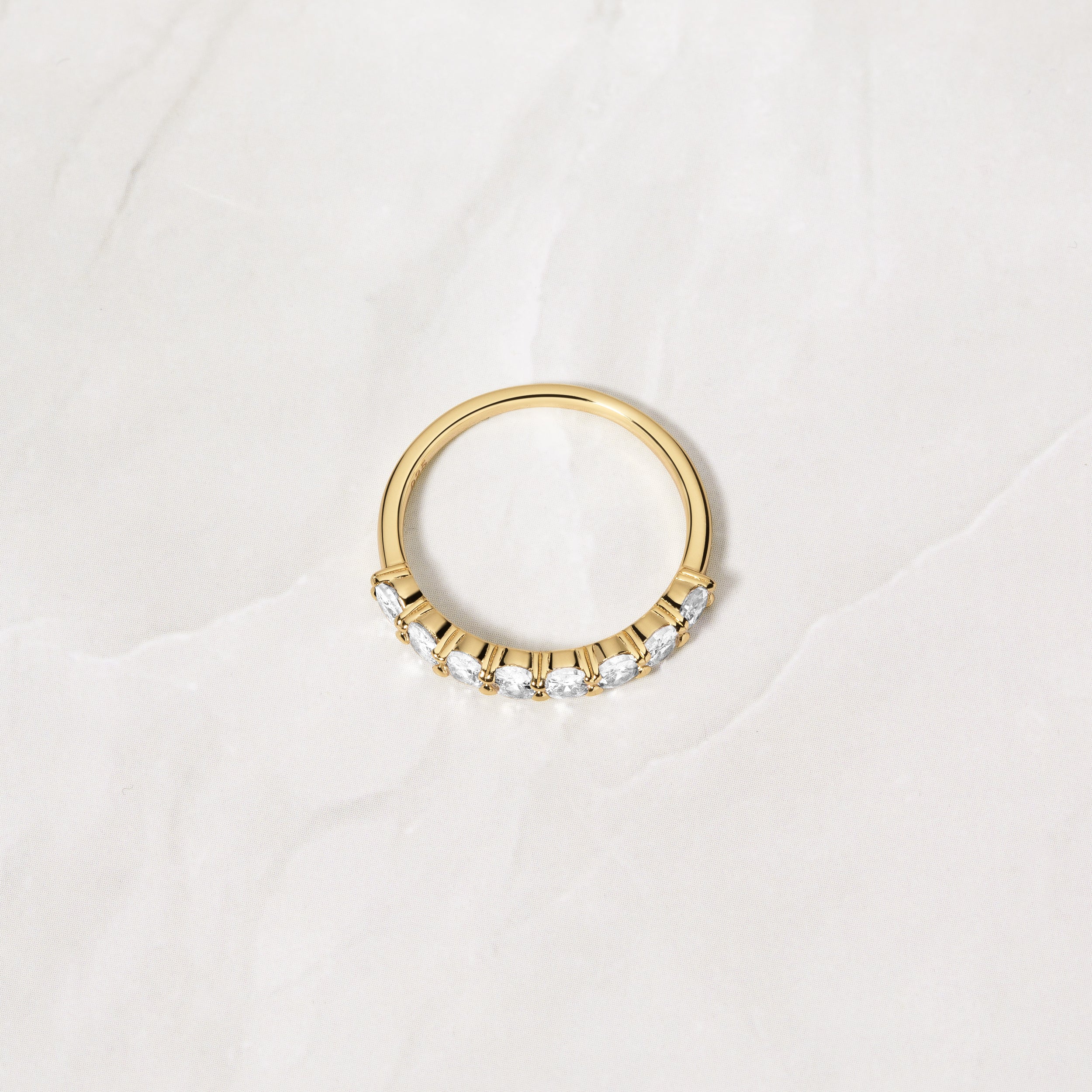 1.0 Carats Moissanite Oval Eternity Style Wedding Band