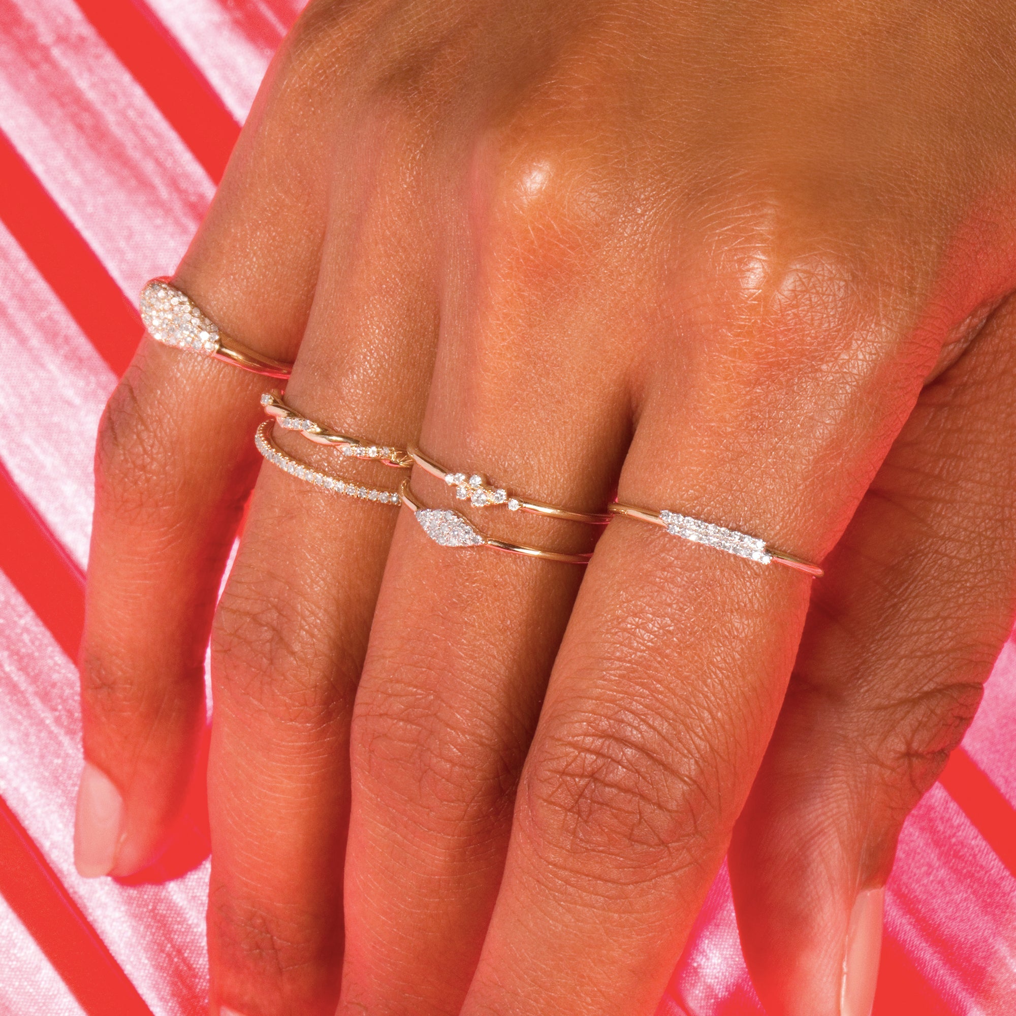 0.06 Carats Lab Grown Diamond Round Shape Minimalist Wedding Band