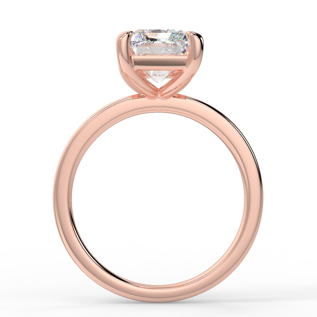2.54 Carats Radiant Shape Moissanite Solitaire Engagement Ring