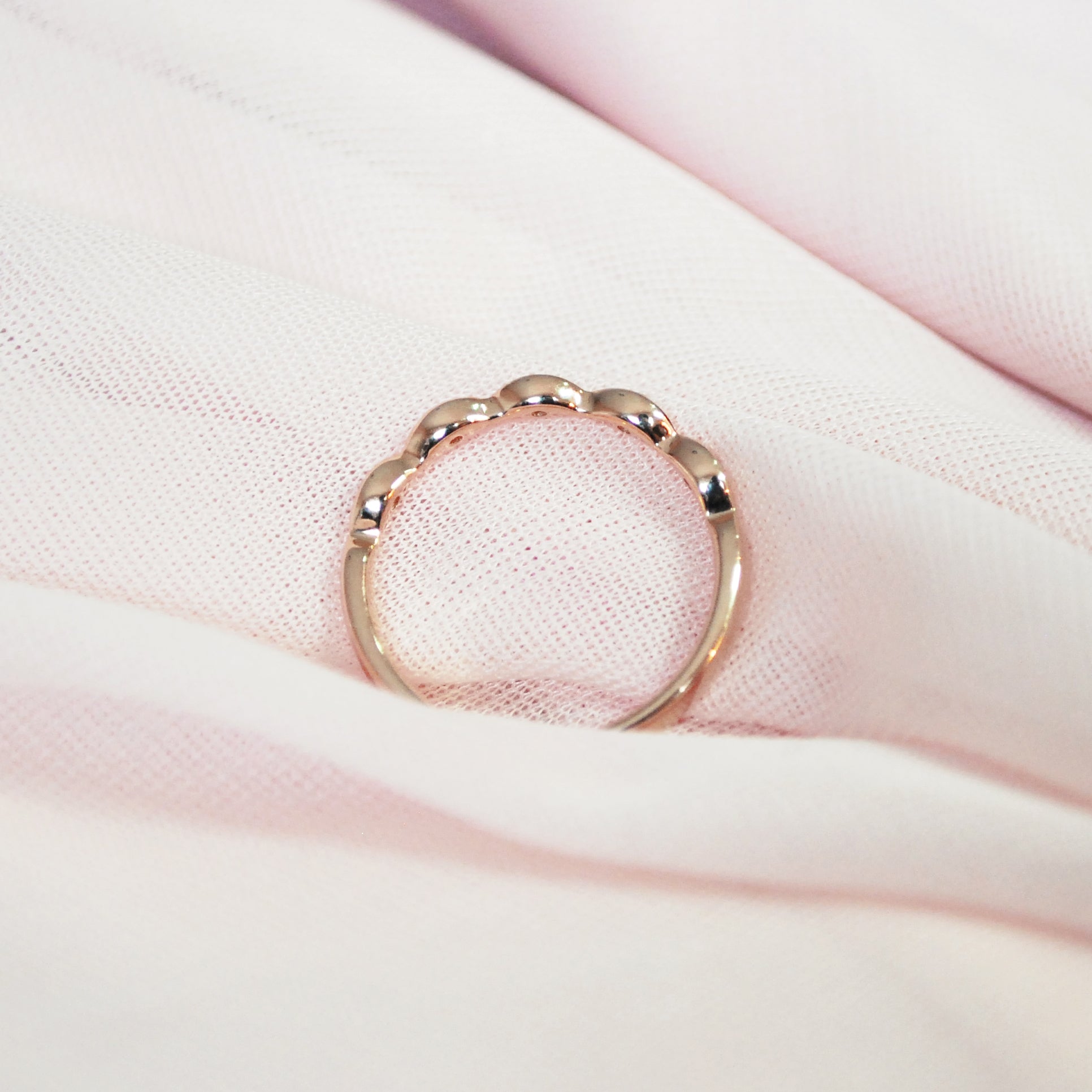 0.15 Carats Moissanite Round Shape Flush Wedding Band
