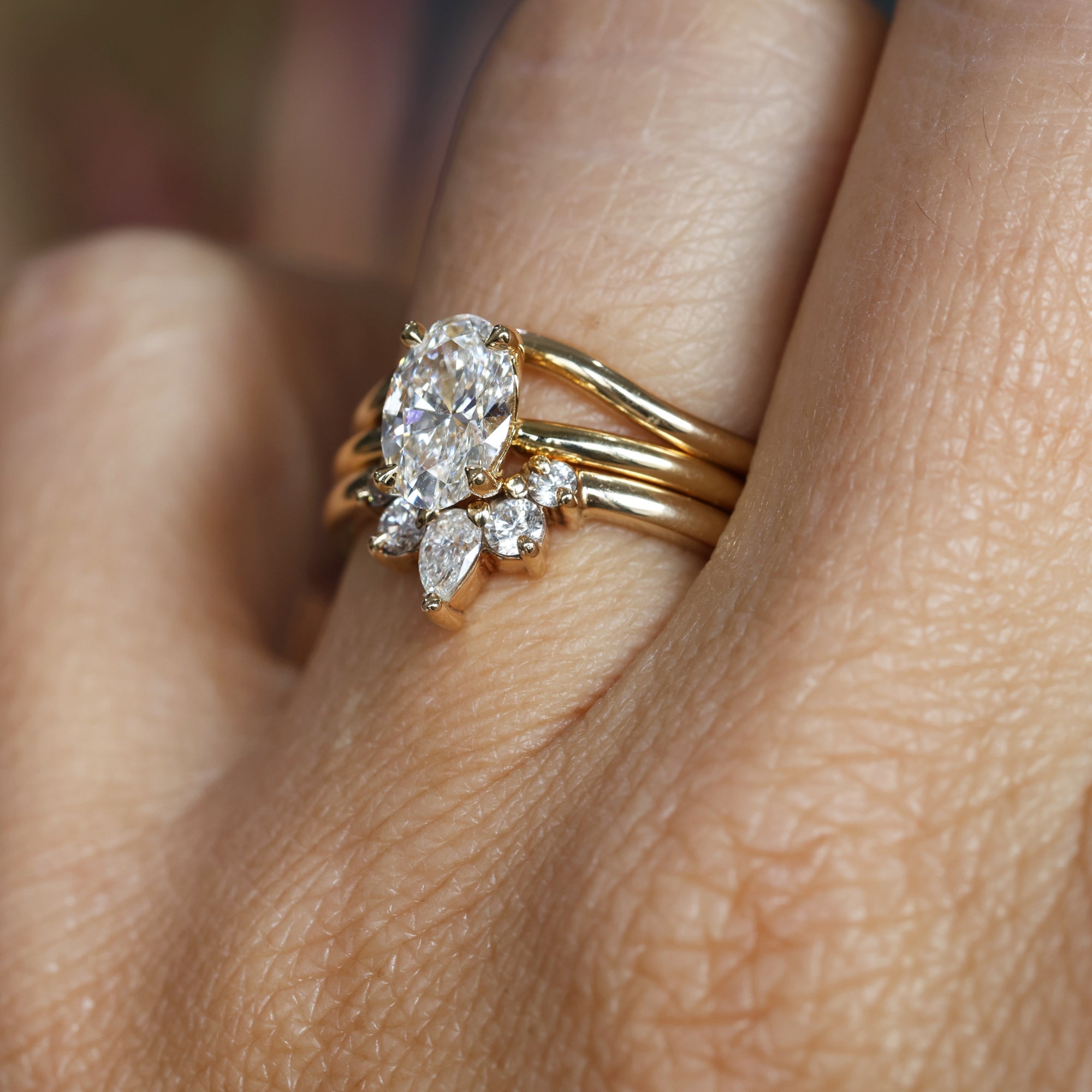 1.10 Carats Oval Shape Moissanite Solitaire Engagement Ring